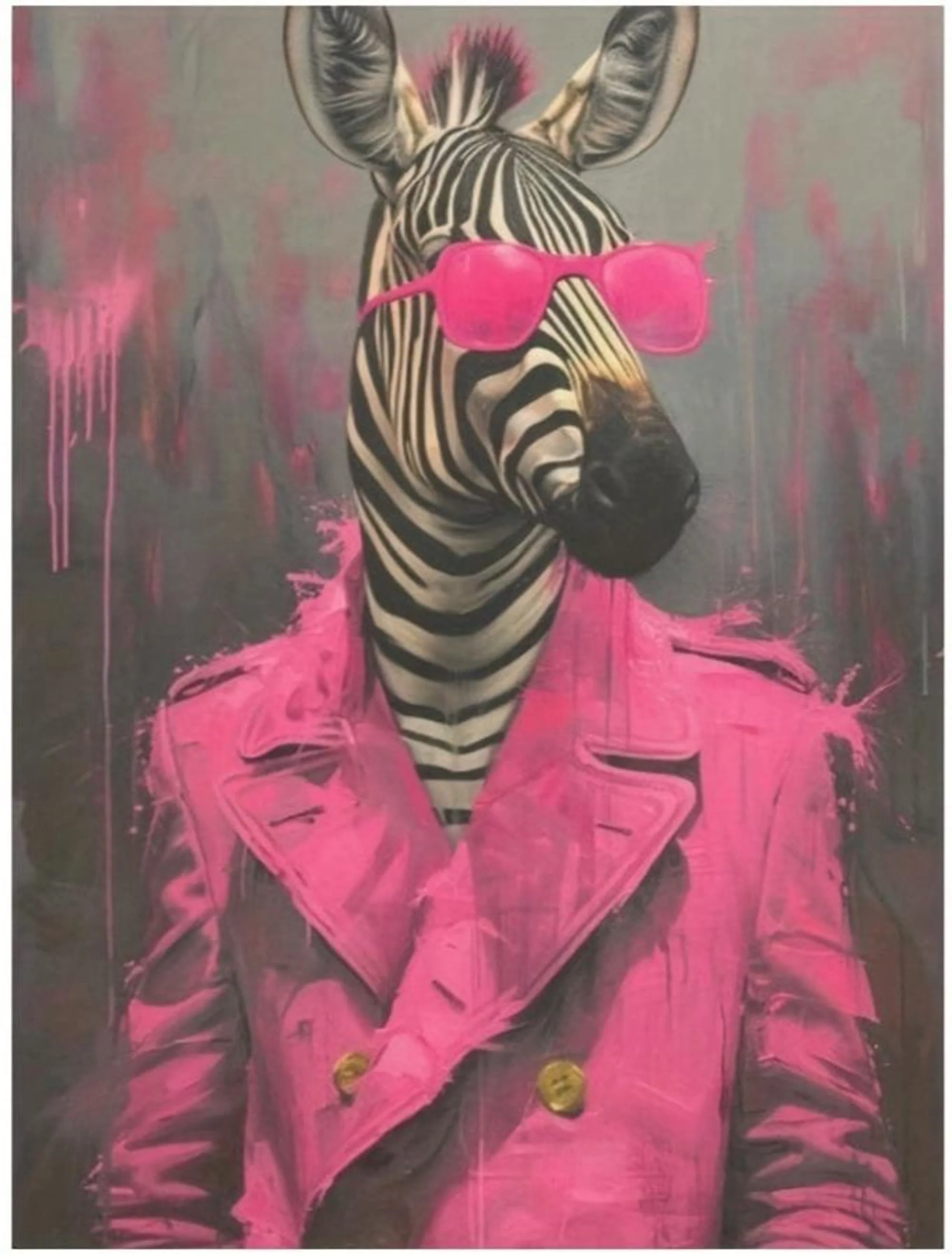 Royal Punk Animals | Quirky Zebra Sunglasses Art - Image 4