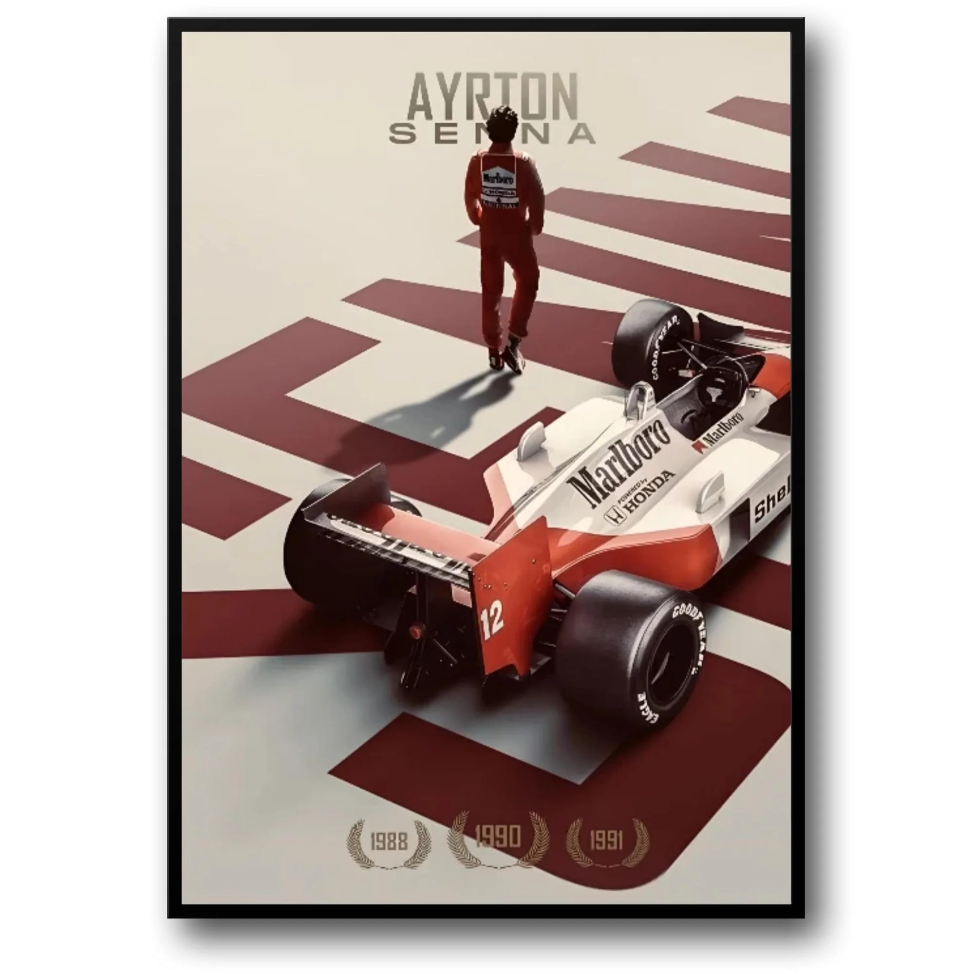 Ayrton Senna Racing Legend | Home Decor Artwork