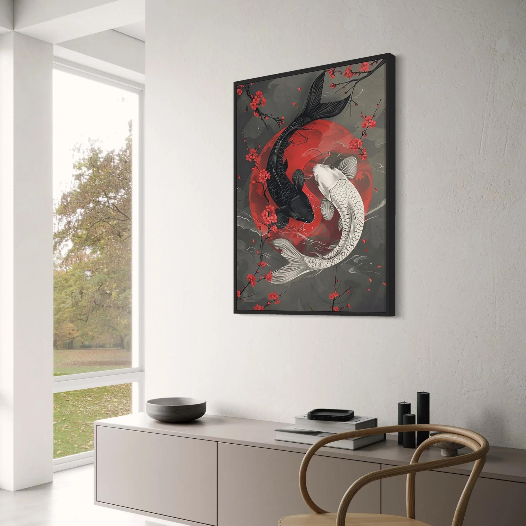 Japanese Koi Yin Yang | Ukiyo-e Style - Image 3