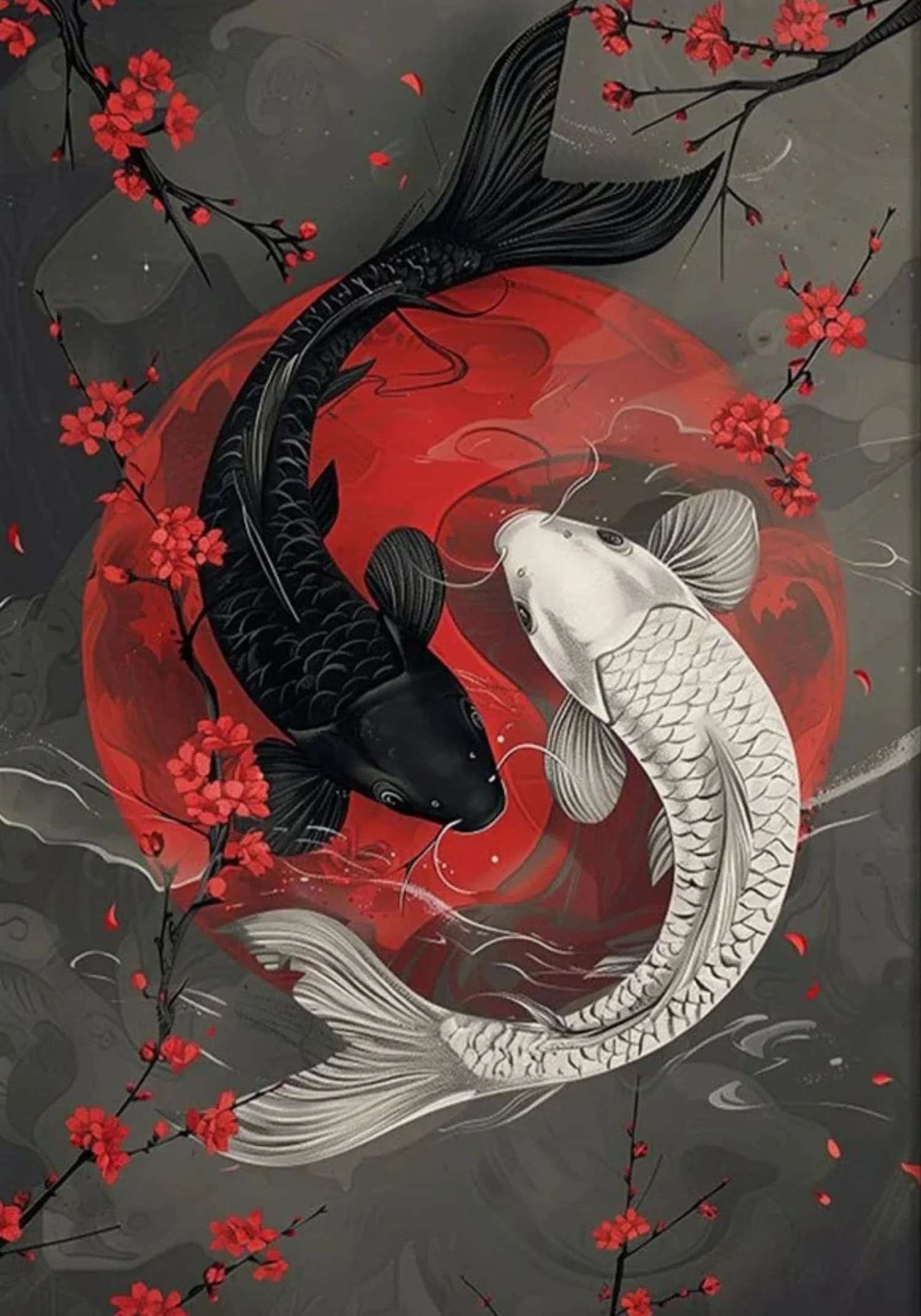 Japanese Koi Yin Yang | Ukiyo-e Style - Image 4
