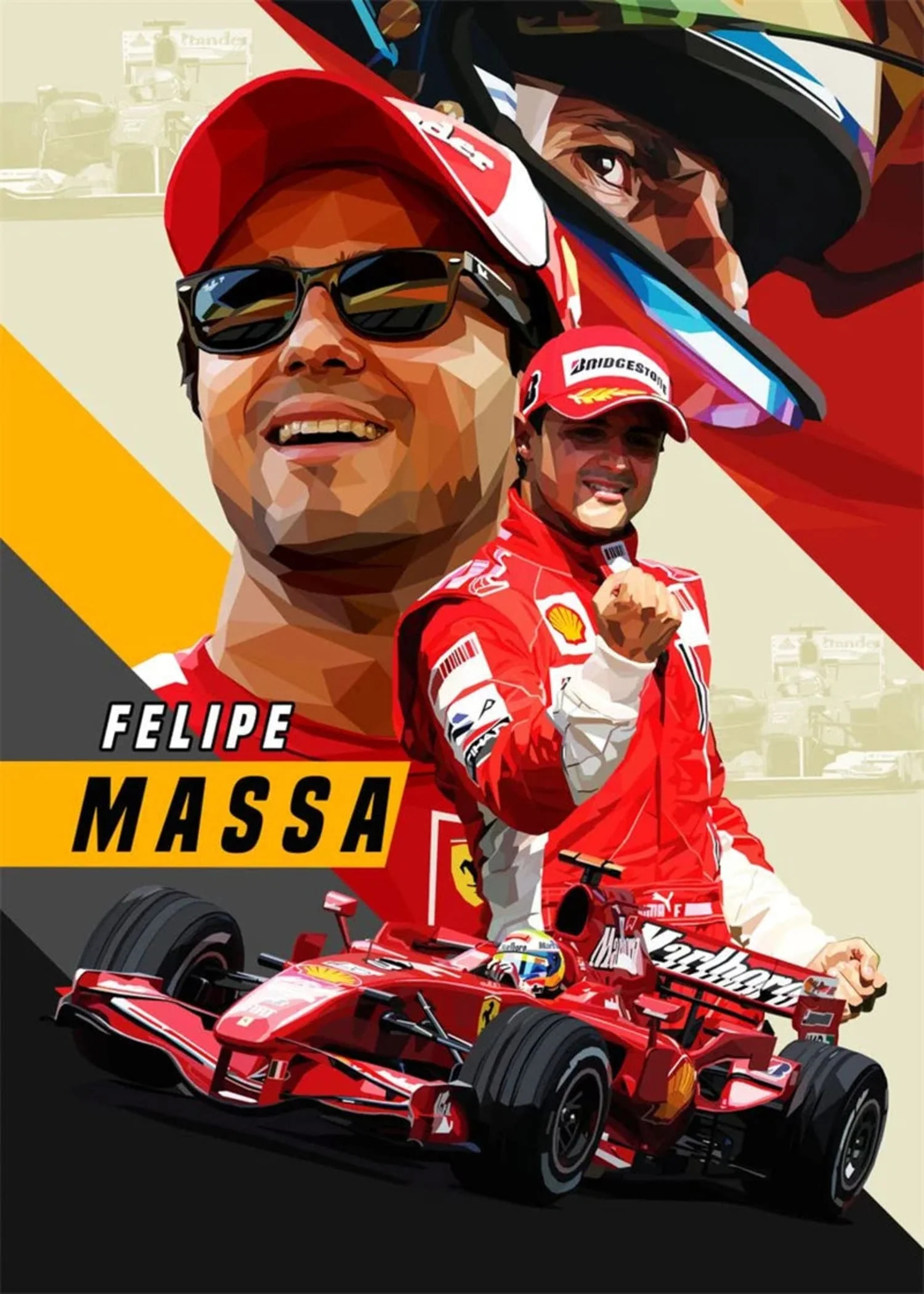 Felipe Massa | Iconic Racer Helmet Art - Image 4
