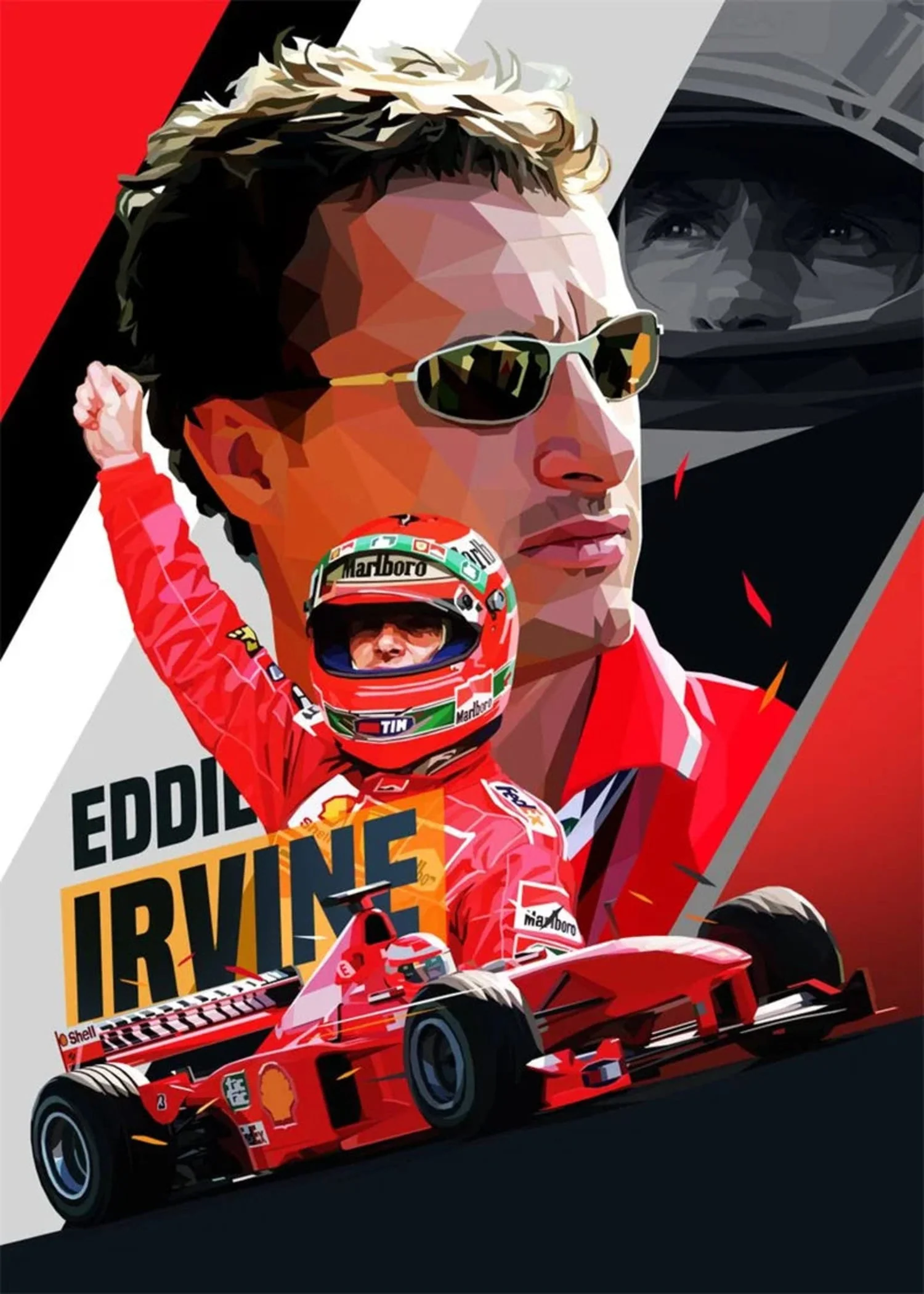 Eddie Irvine | Formula 1 Racer Helmet - Image 4