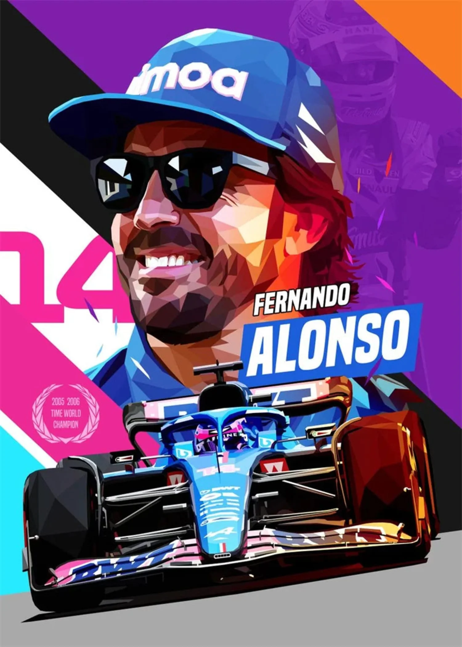 Fernando Alonso | F1 Helmet Art - Image 4