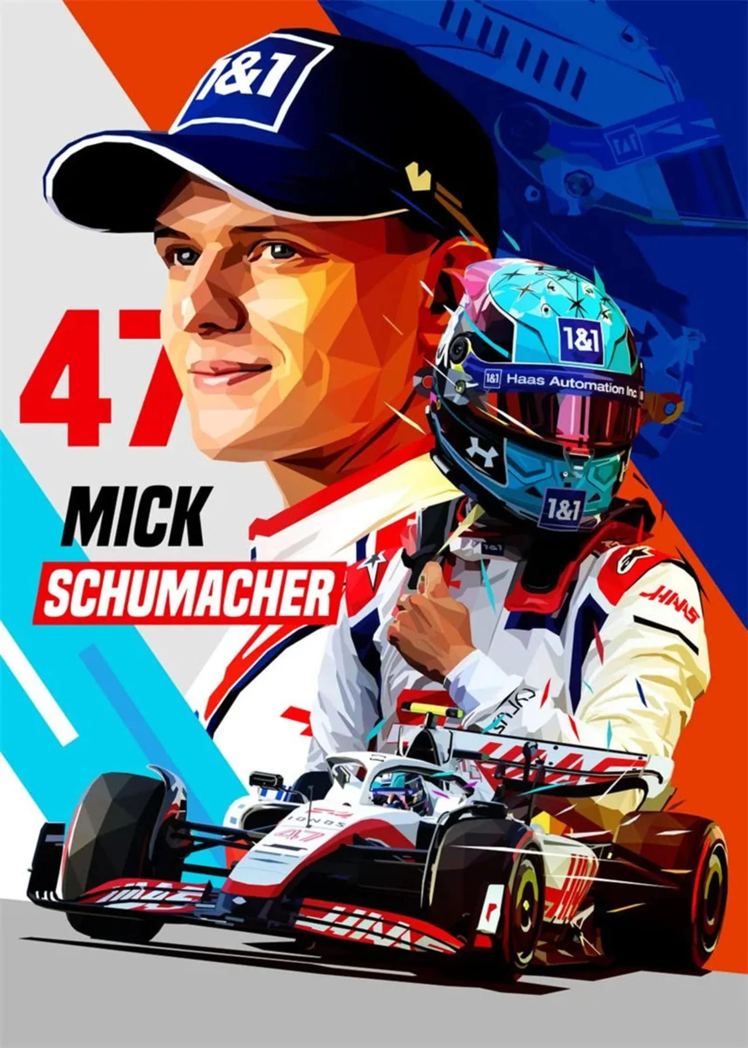 Mick Schumacher | Racer Helmet Design | F1 Art - Image 4