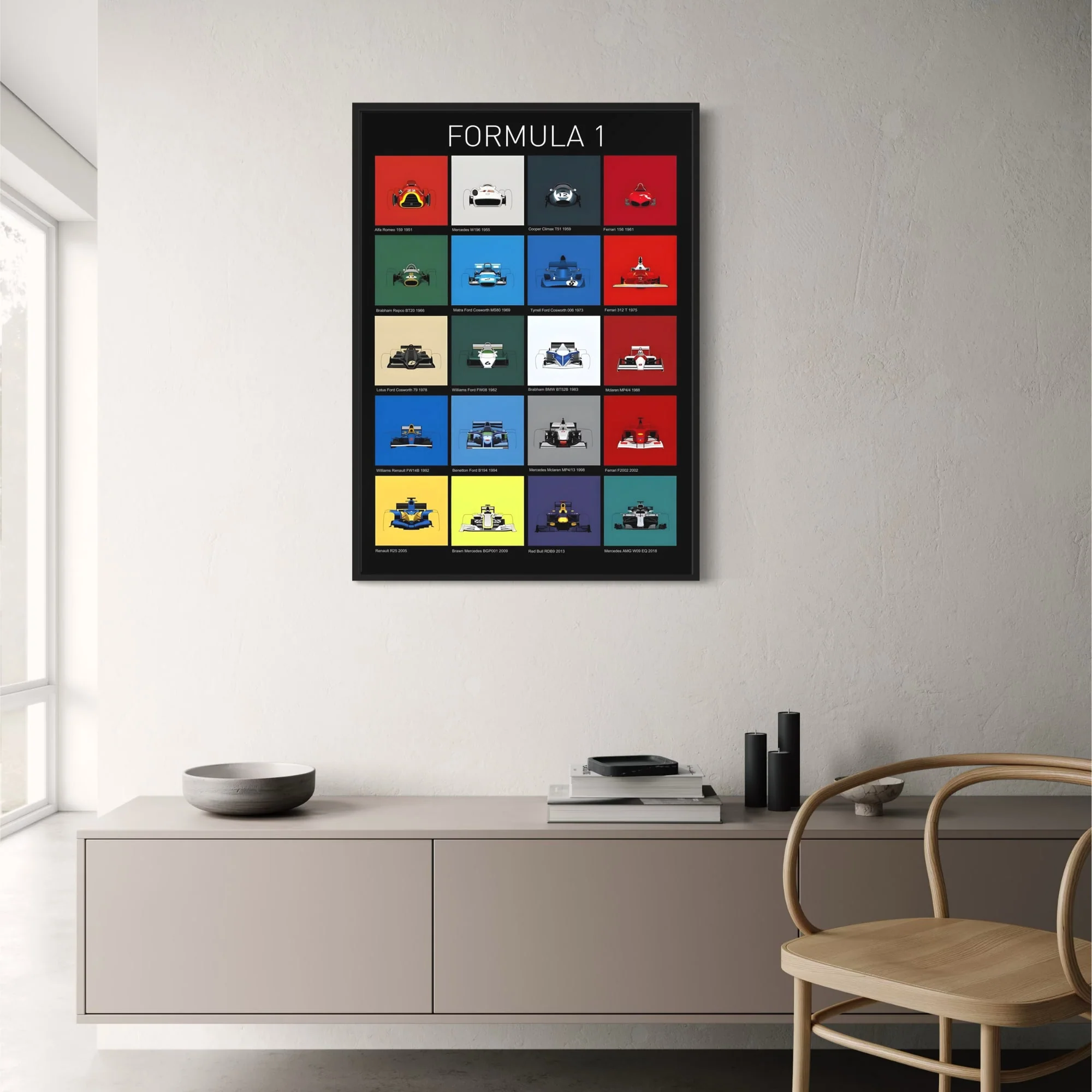 Formula 1 Legend | Racer Helmet & Iconic Cars Art - Image 2