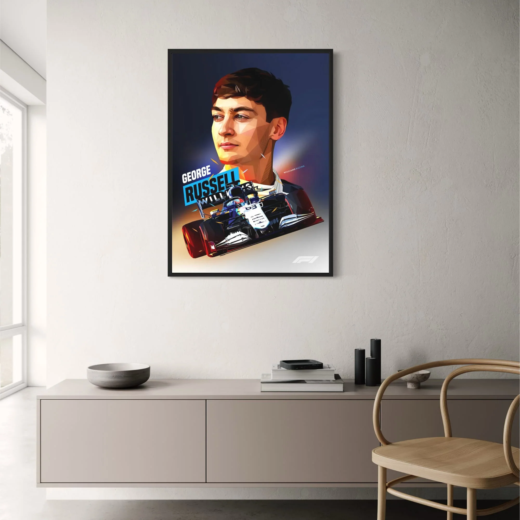 George Russell | F1 Racer Helmet | Motorsport Art - Image 2