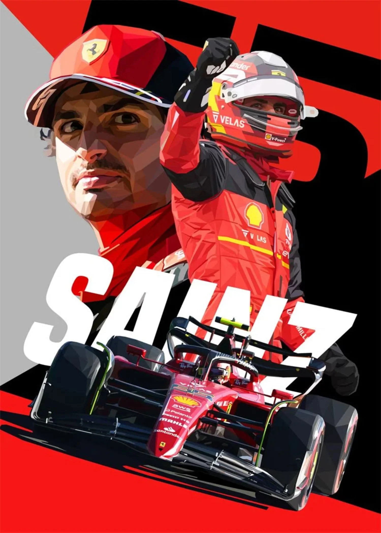 Carlos Sainz Helmet | F1 Legend Art - Image 4