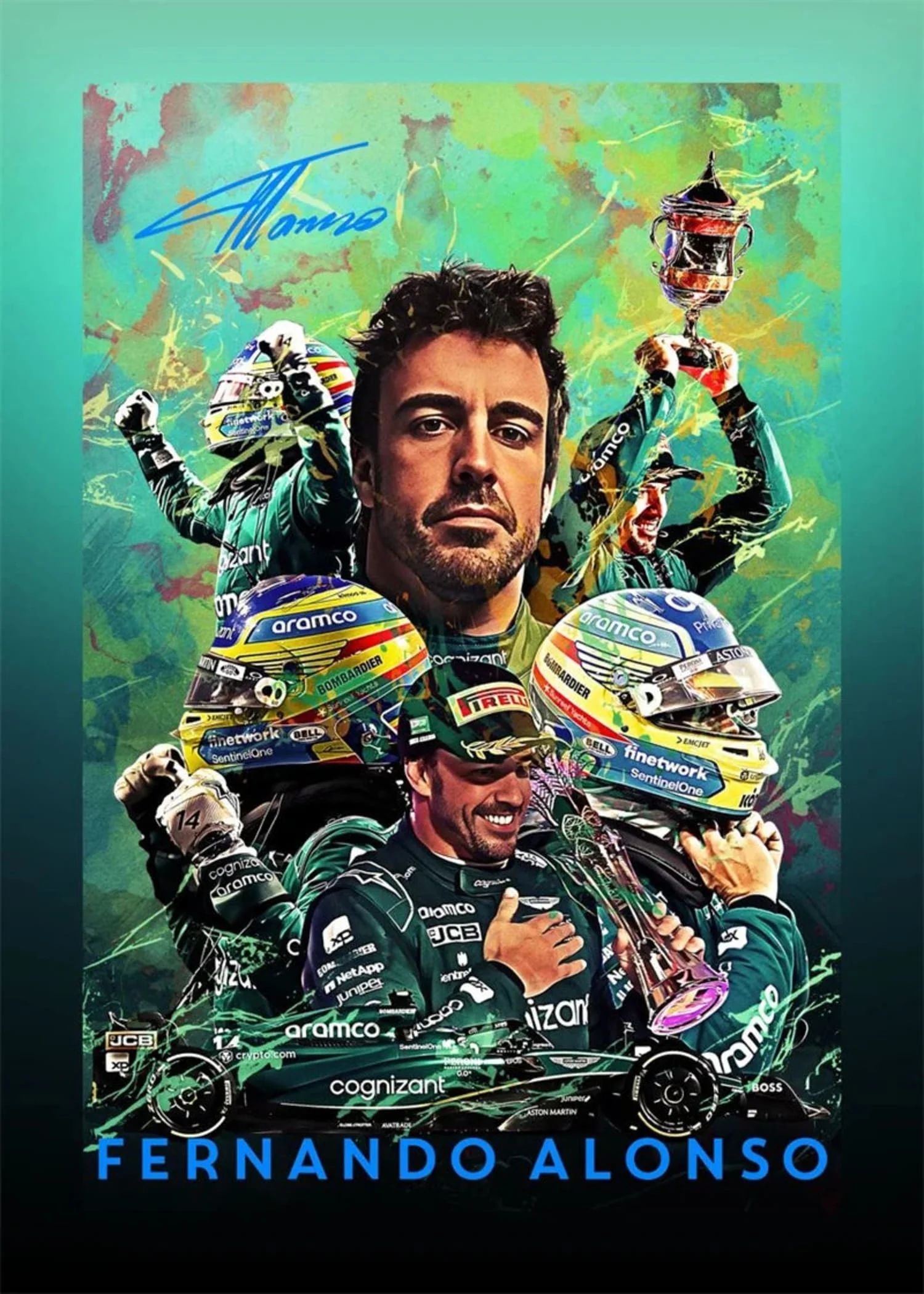 Graffiti Racer Helmet | Fernando Alonso - Image 4