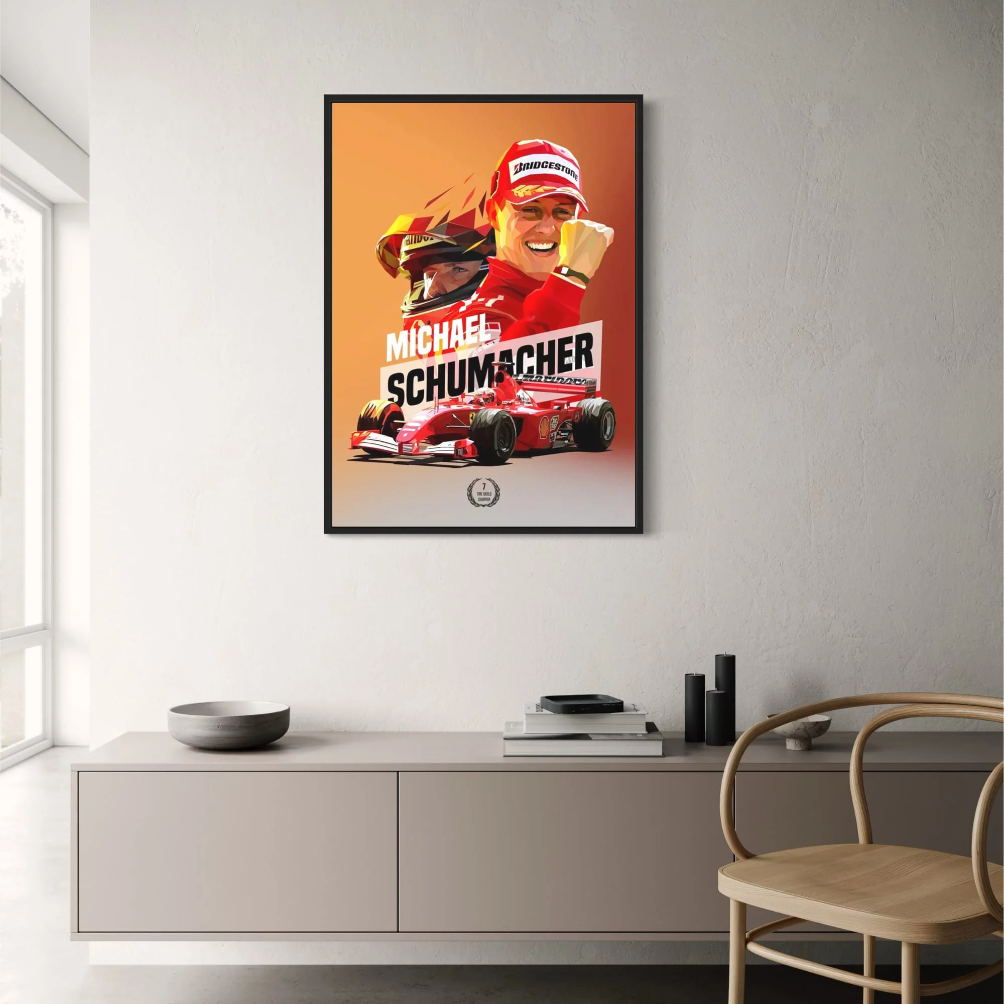 Schumacher Helmet | Ferrari Racing Art - Image 2