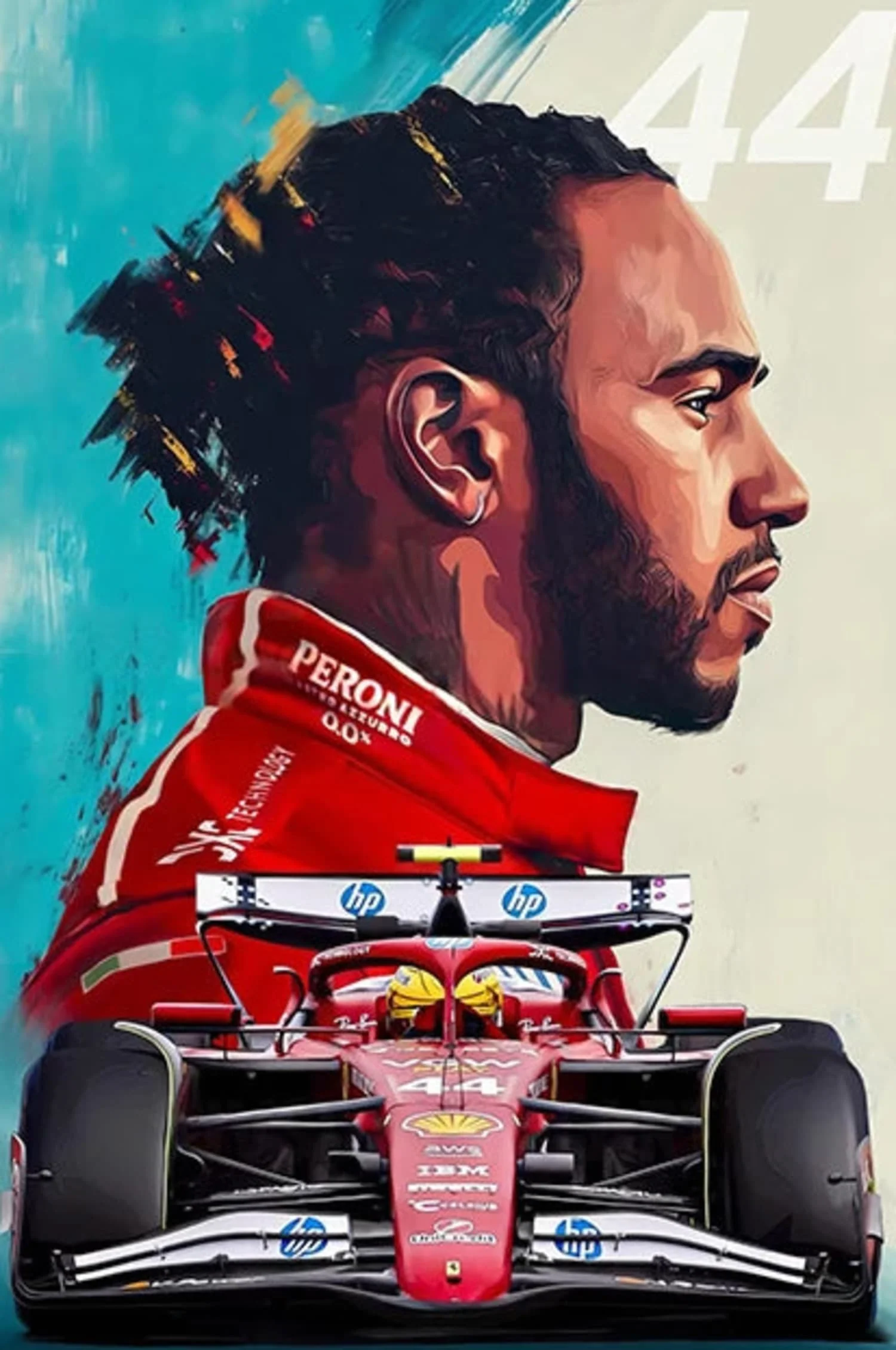 Lewis Hamilton 2025 | Abstract SF25 | Number 44 - Image 4