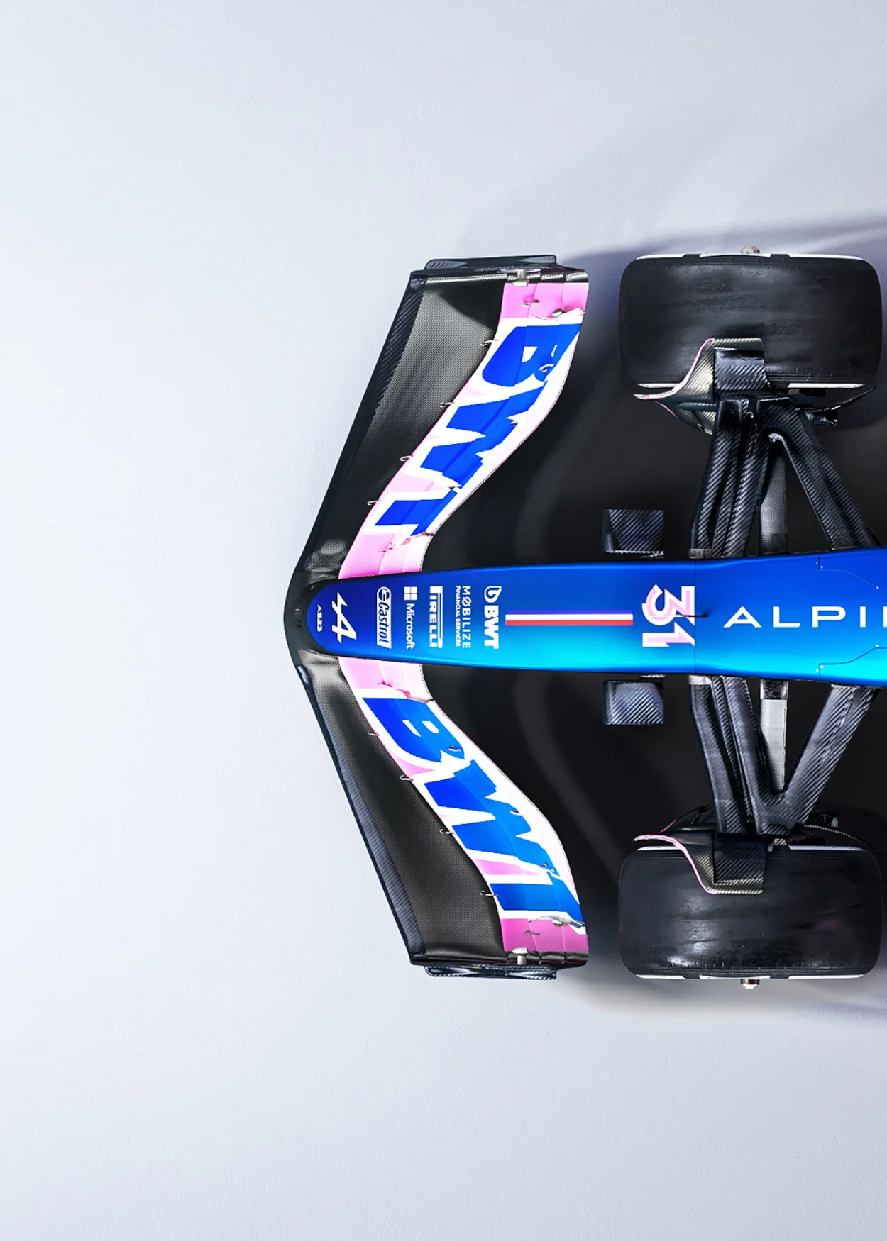 Alpine F1 Team Car | Triple Panel Racing Art - Image 2