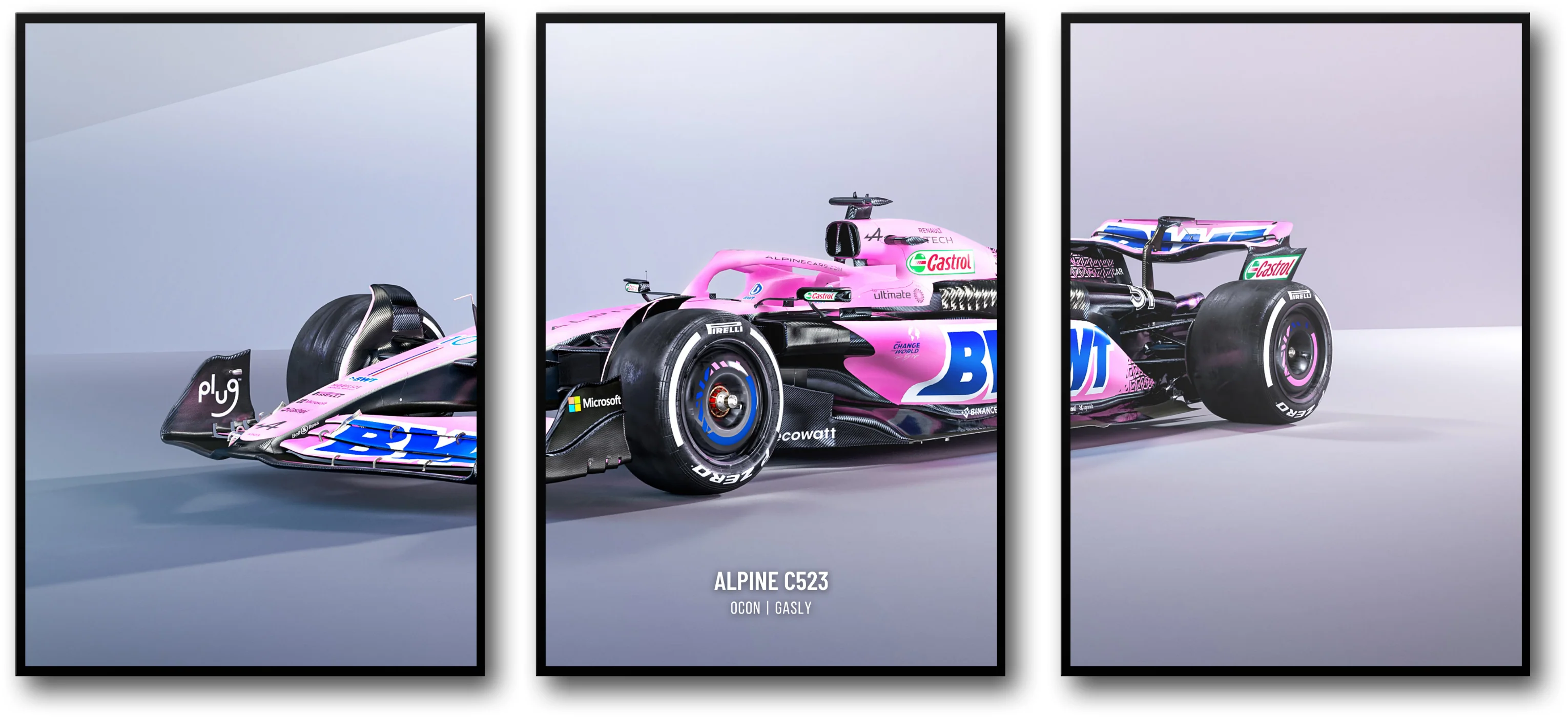 Alpine Racing F1 Car Set | Triple Panel