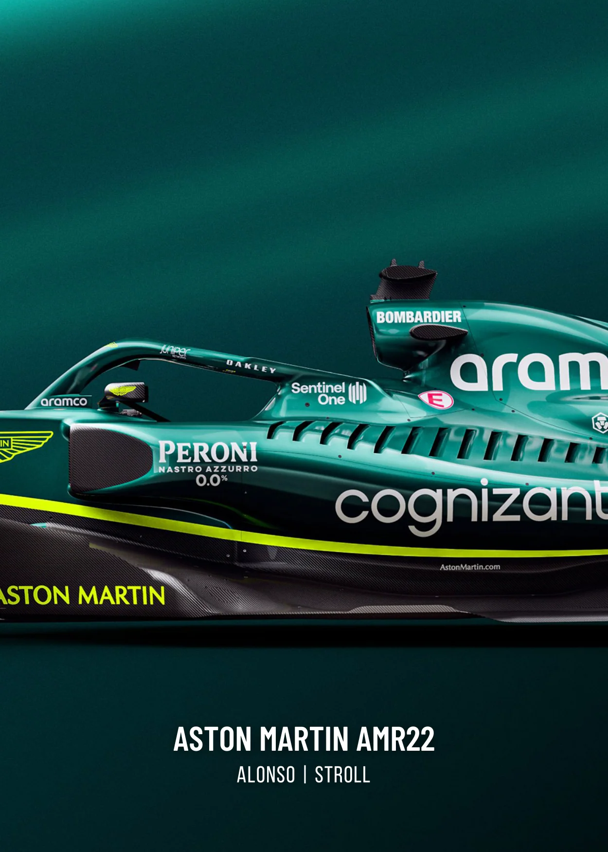 Aston Martin F1 | 3 Piece Canvas | Motorsport Art - Image 3