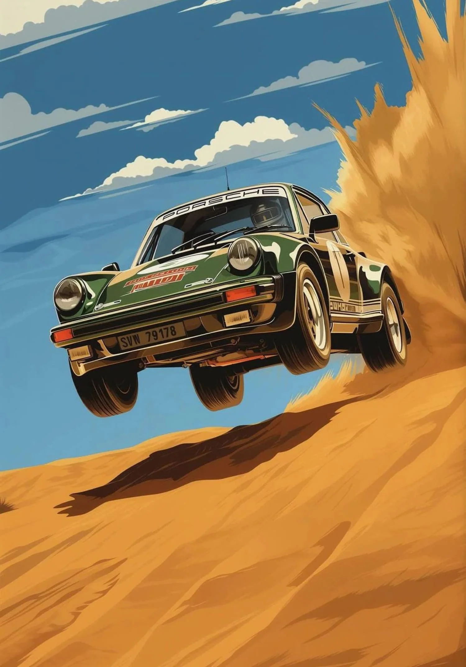 Classic Rally Car | High-Speed Desert Jump - Image 4