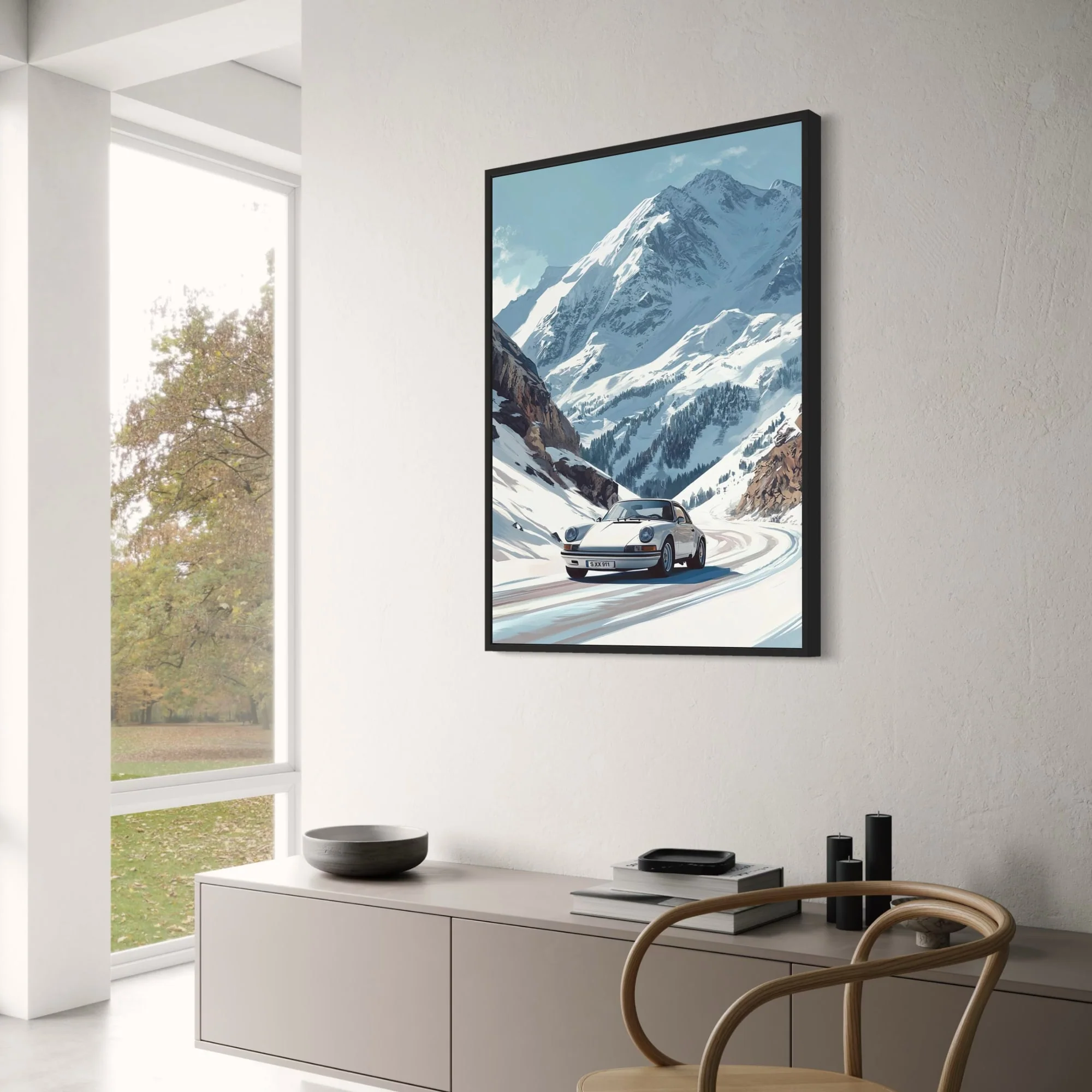 Classic Porsche | Retro Winter Wonderland | Vintage Sports Car Scene - Image 3