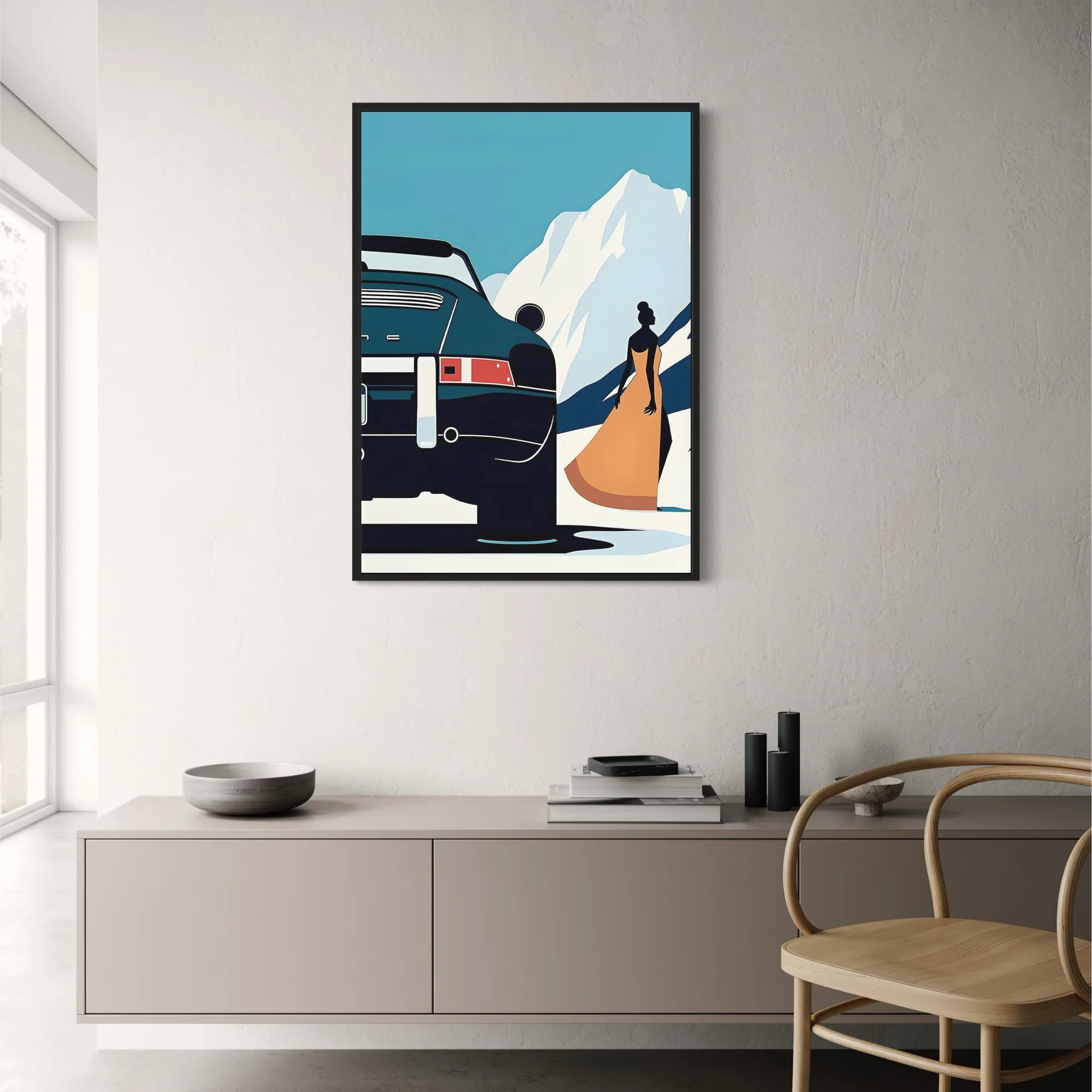 Classic Retro Sports Car | Art Deco Mountain - Image 2