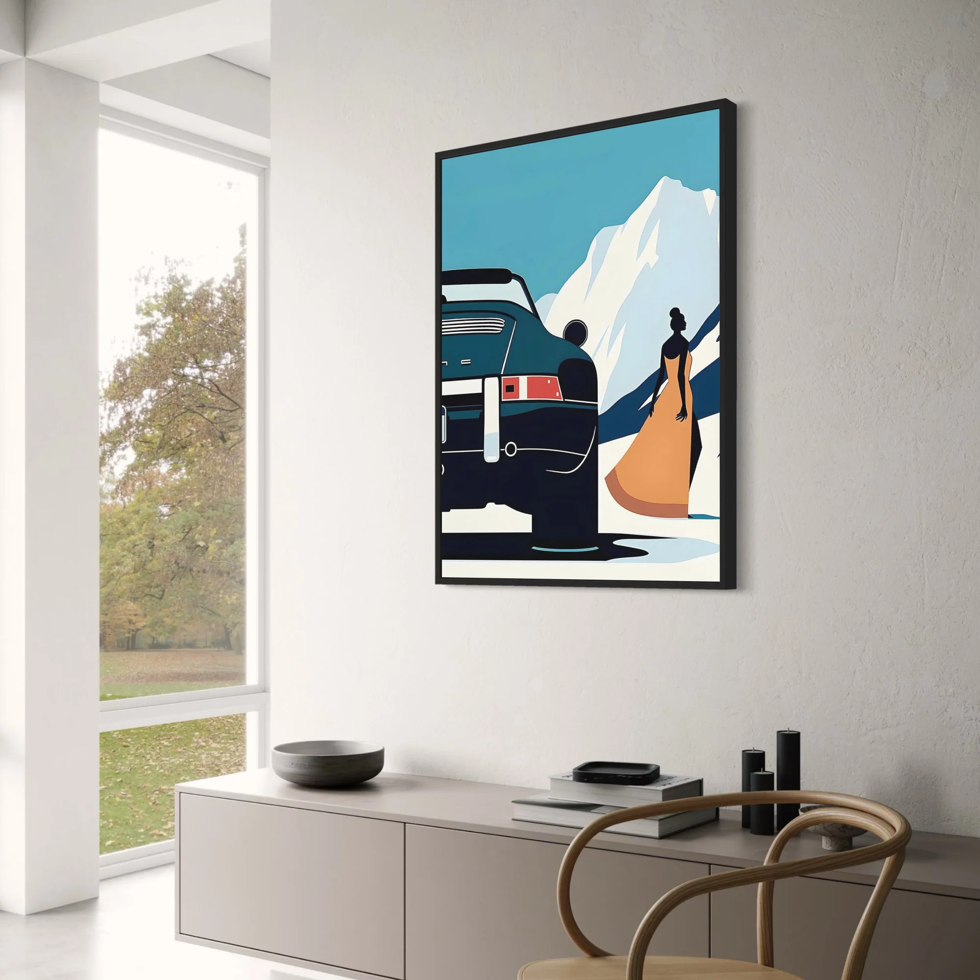 Classic Retro Sports Car | Art Deco Mountain - Image 3