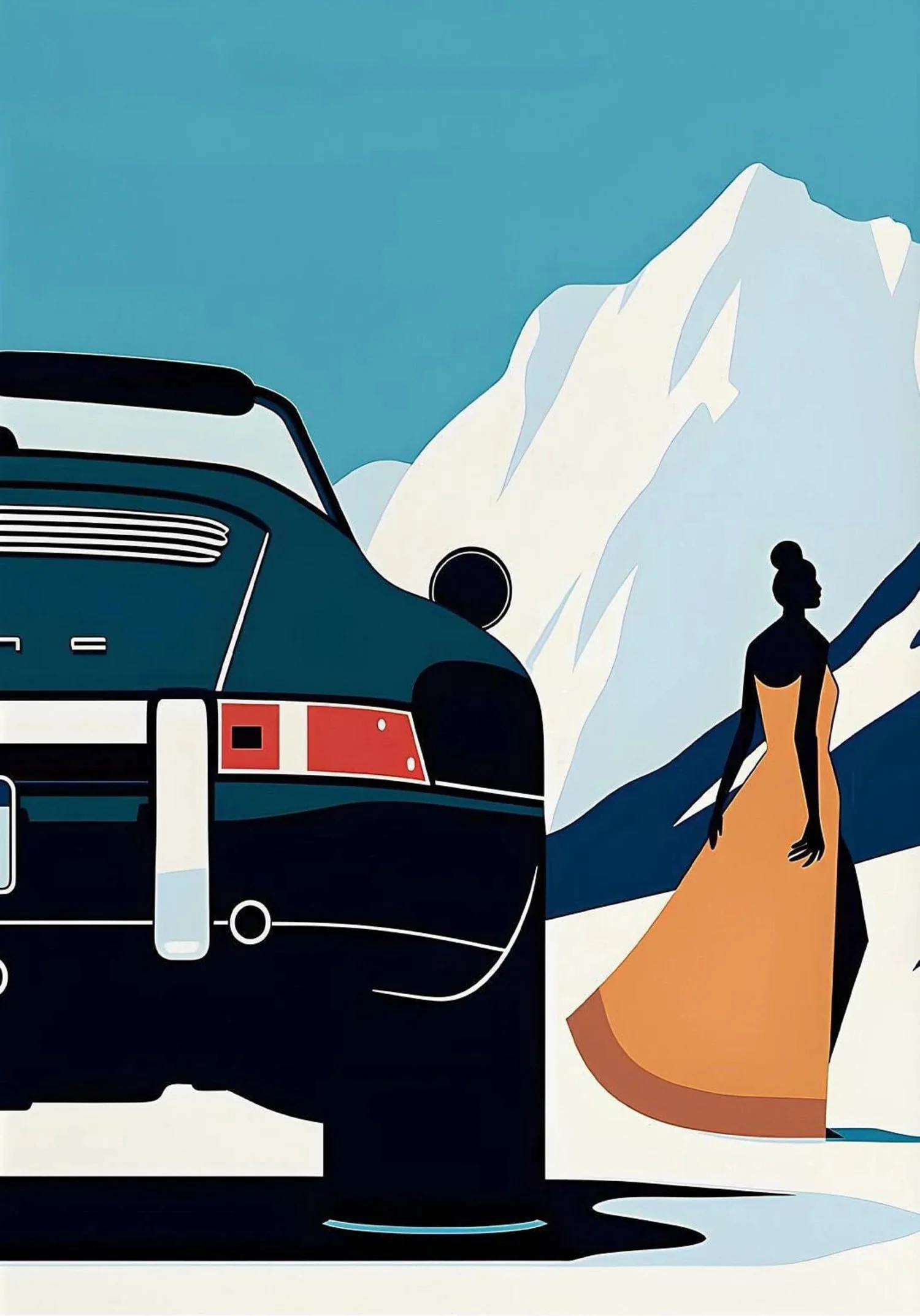 Classic Retro Sports Car | Art Deco Mountain - Image 4