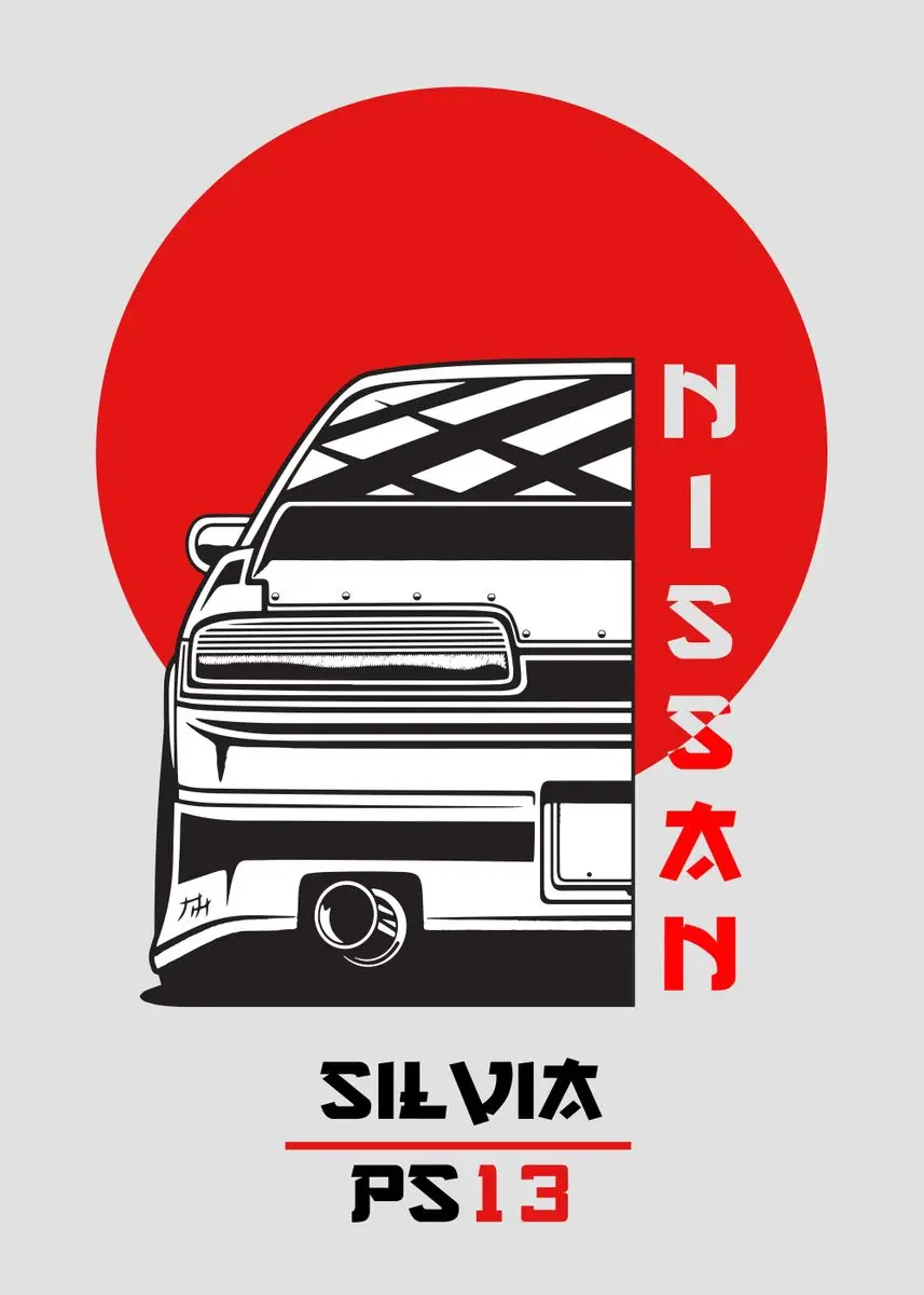 Nissan Silvia PS13 | Japan Car Art | Classic Illustration