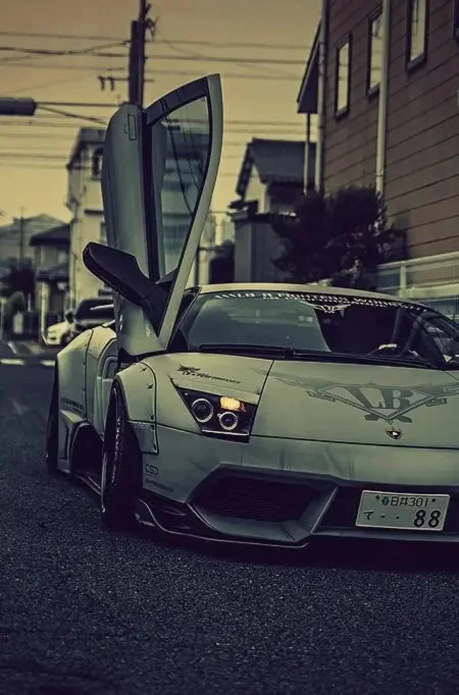 Modern Supercar | Lambo Doors | Urban Evening Mood - Image 4