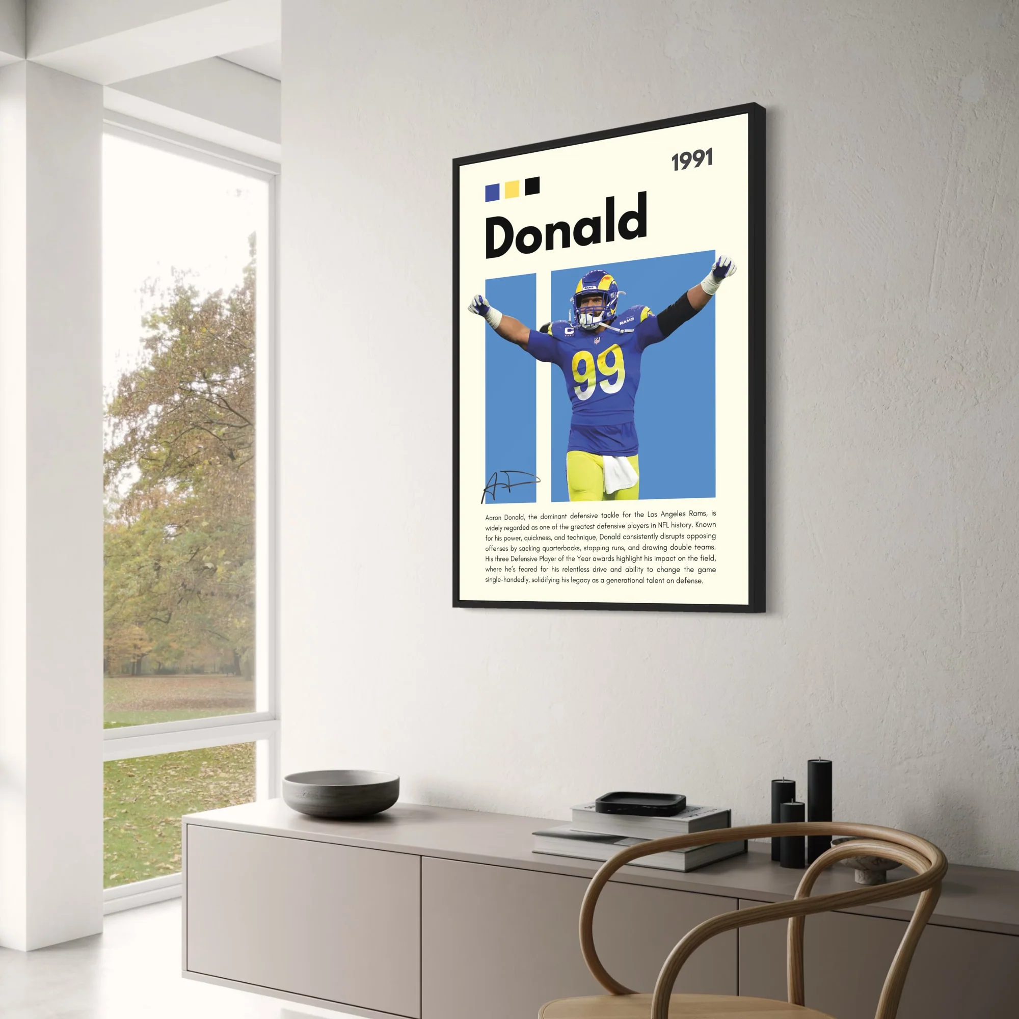 Aaron Donald | Los Angeles Rams | Blue & Yellow - Image 3