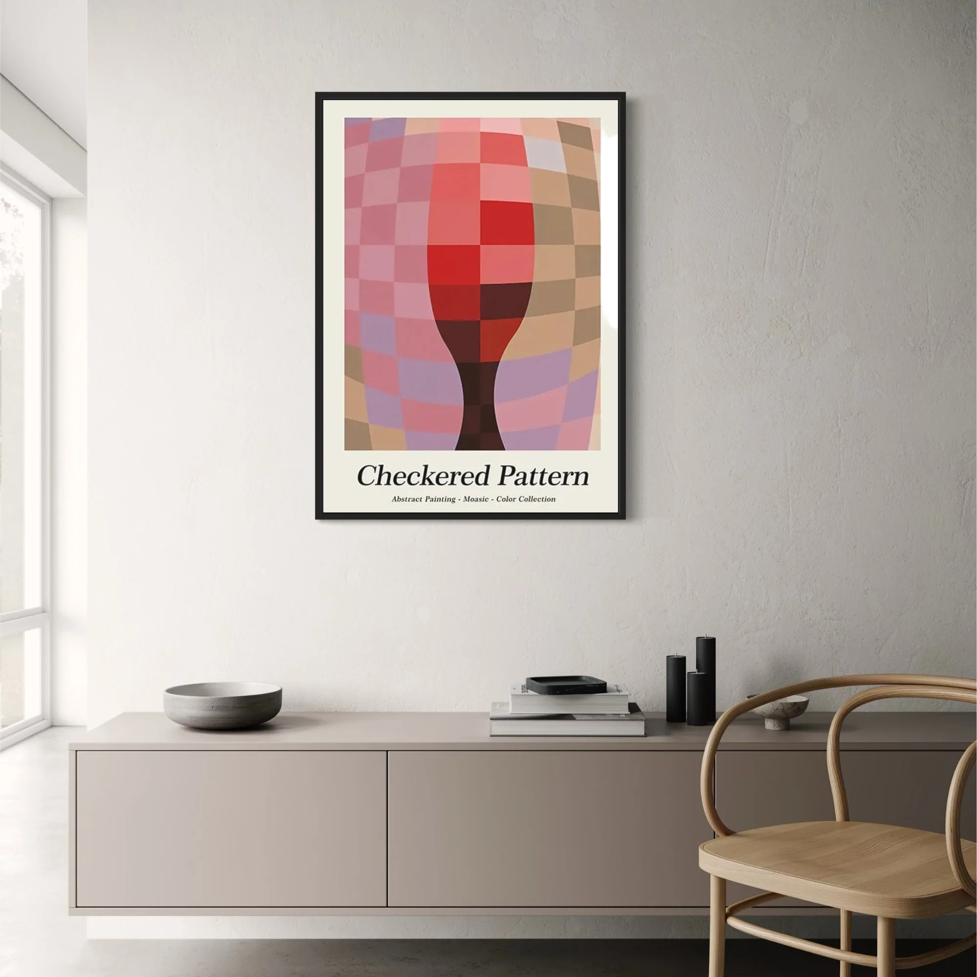 Checkered Pattern | Hidden Glass | Iconic Art Collection - Image 2