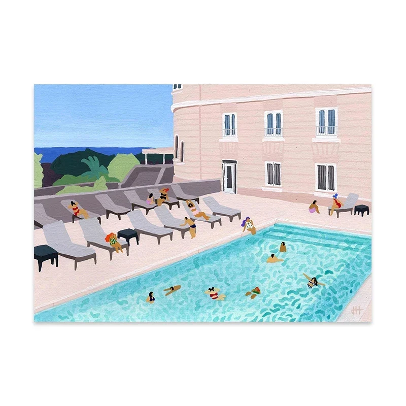 Sunlit Swim | Vibrant Pool Scene