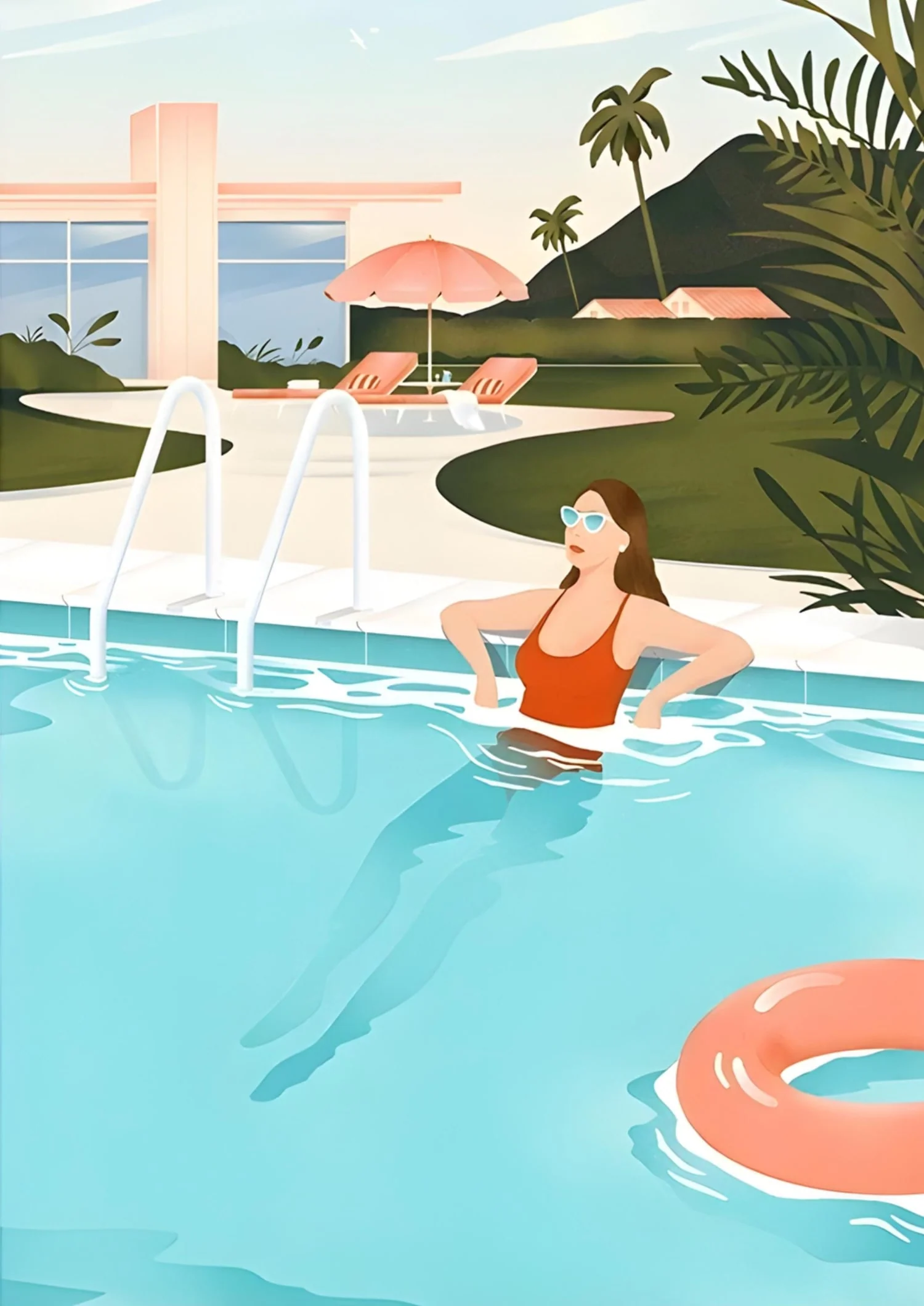 Serene Poolside Scene | Relax by the Pool - Image 4