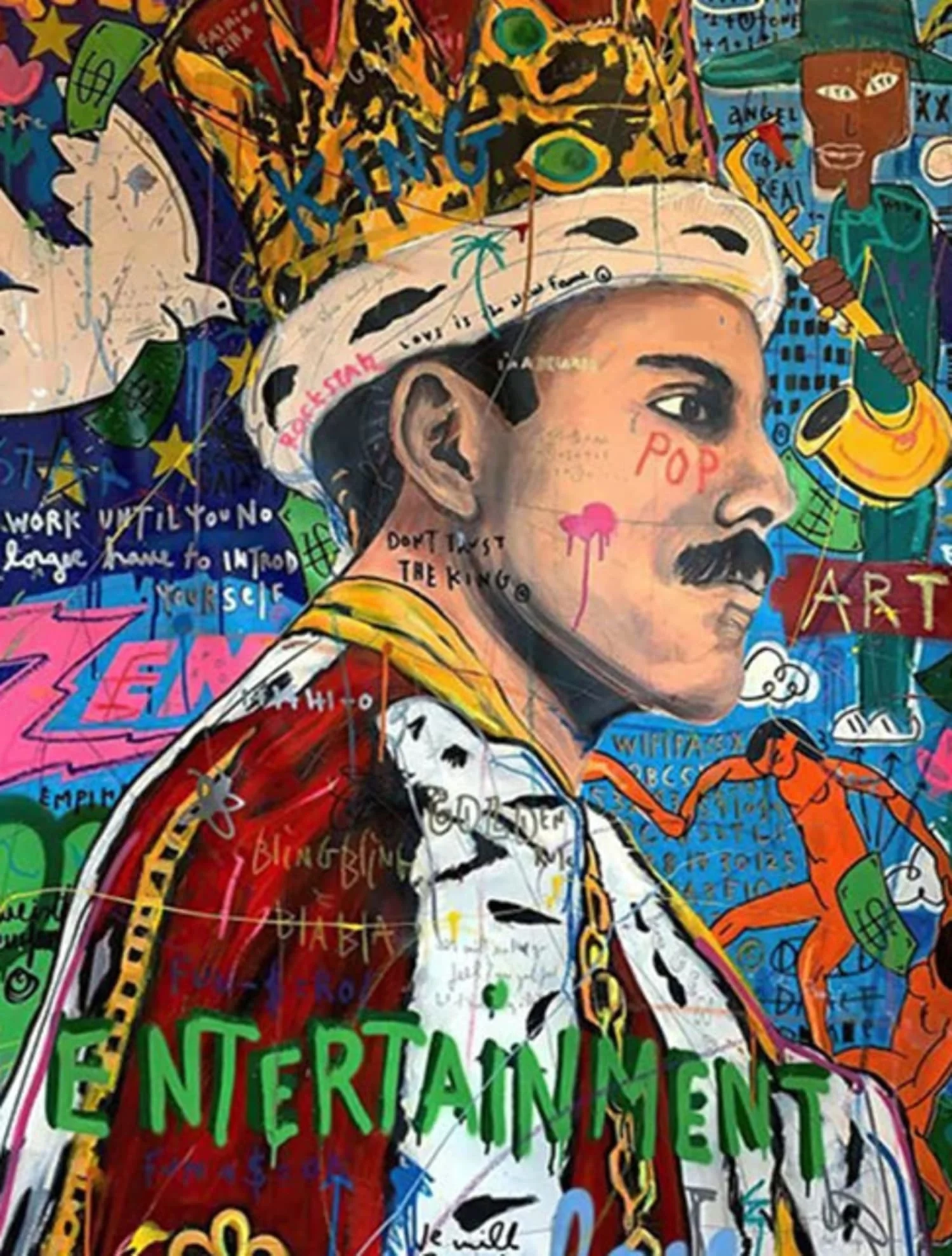 Queen of England | Abstract Graffiti Portrait - Image 4