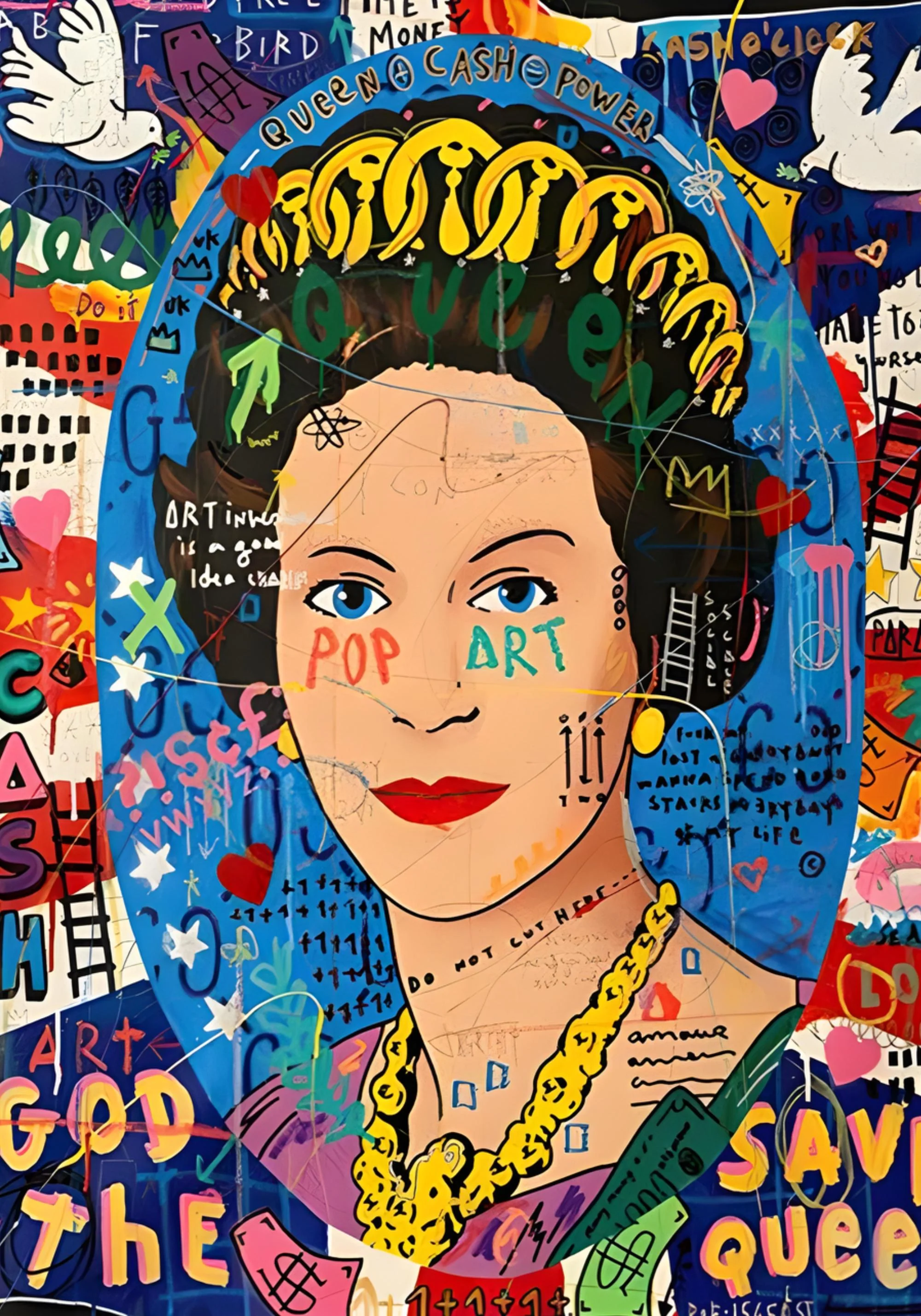 Queen of England | Abstract Graffiti Pop Art - Image 2
