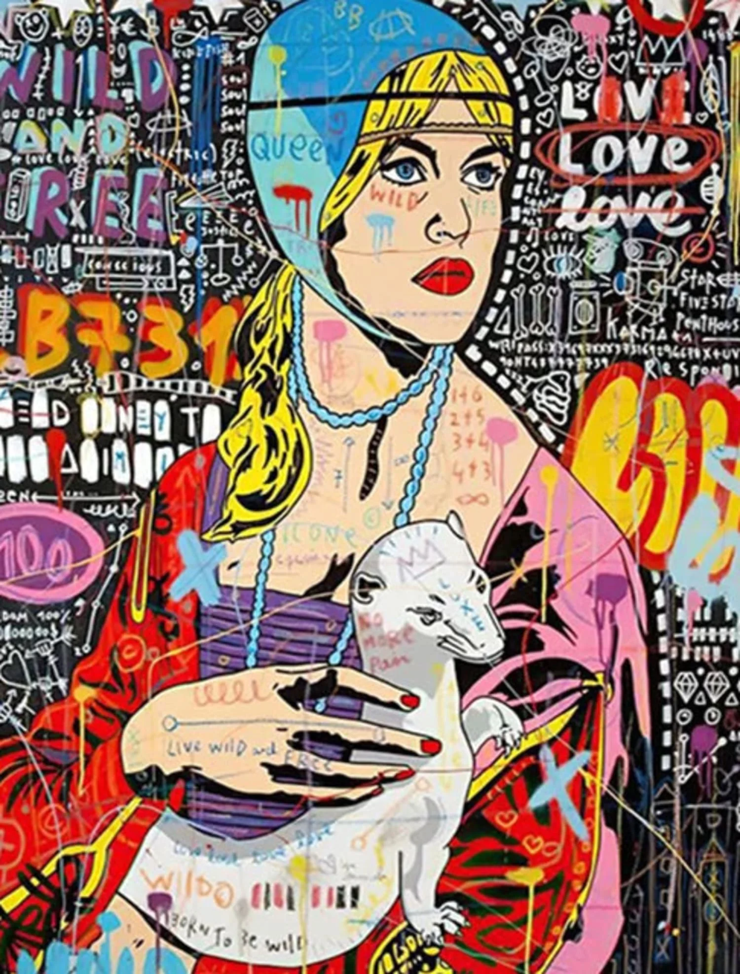 Abstract Graffiti | Queen of England Portrait - Image 4