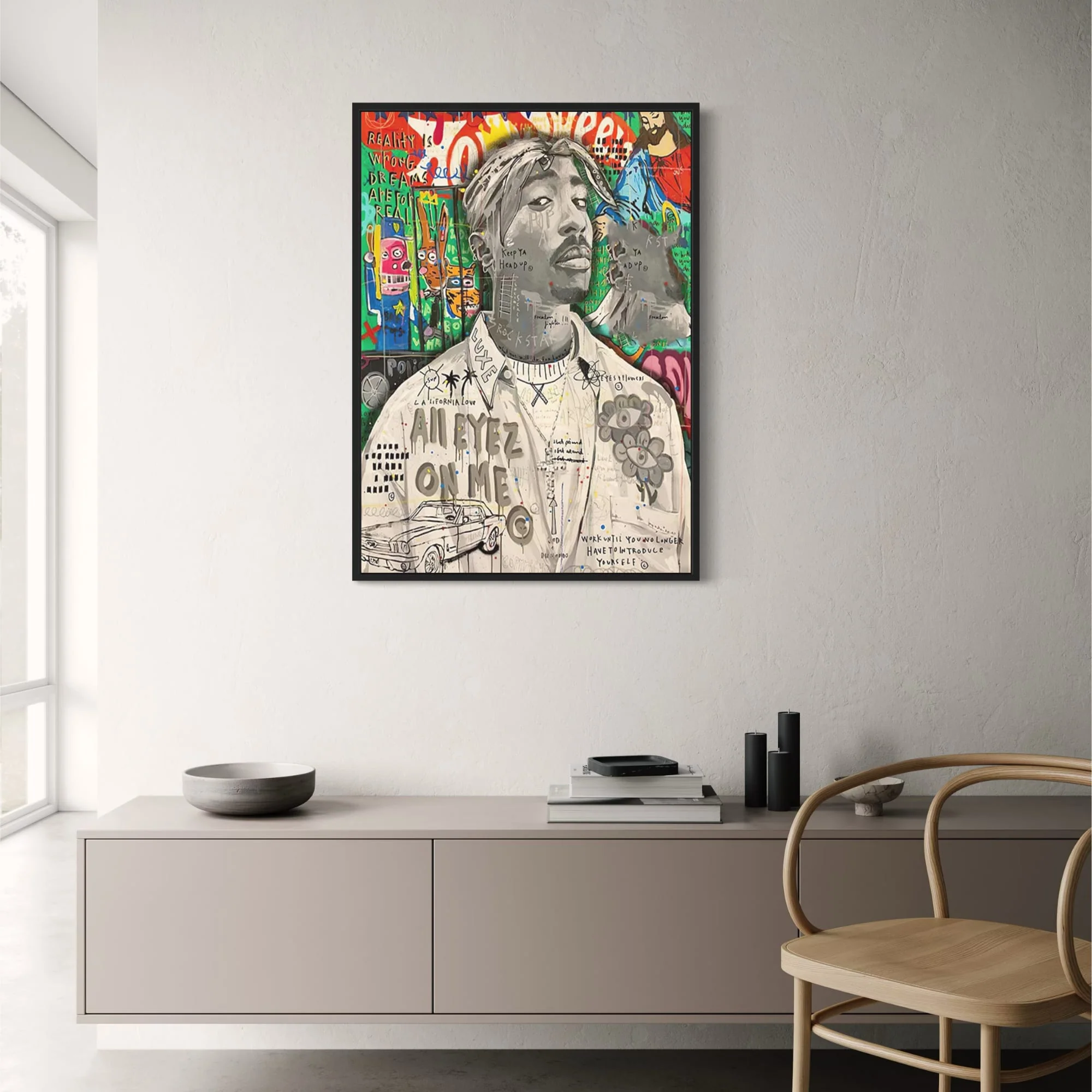 Tupac Graffiti Pop Art | Abstract Street Style - Image 2