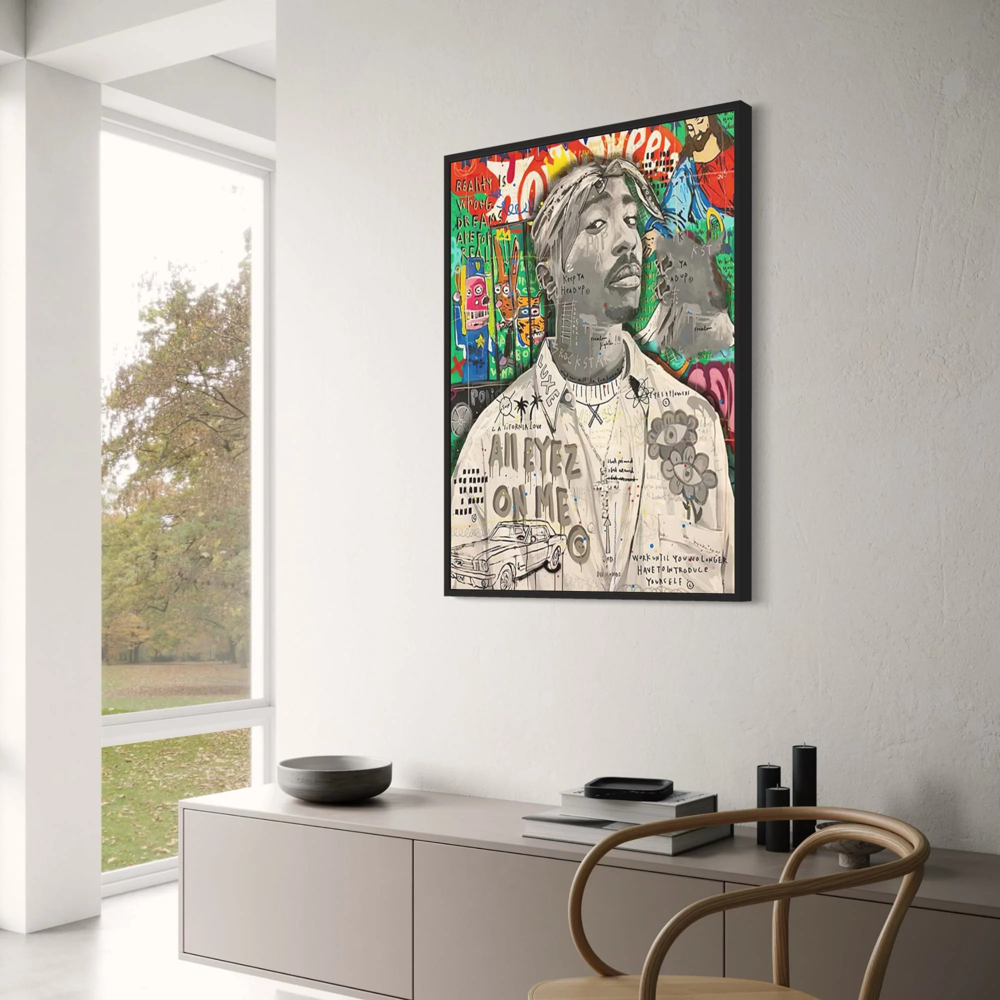 Tupac Graffiti Pop Art | Abstract Street Style - Image 3
