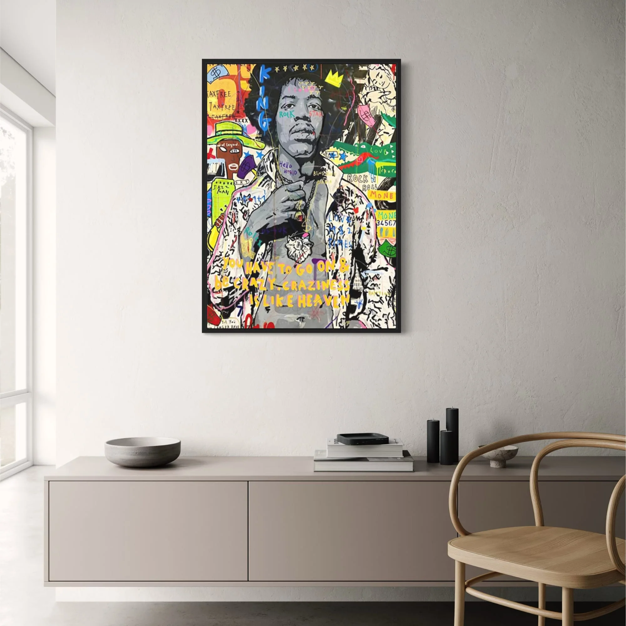 Jimi Hendrix Portrait | Abstract Street Pop Graffiti - Image 2