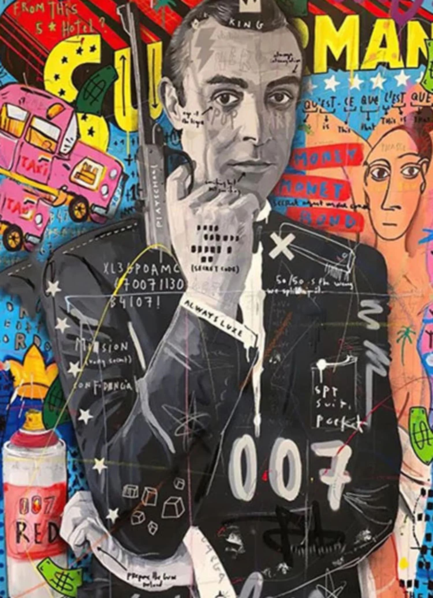 Sean Connery | James Bond Graffiti Portrait - Image 4