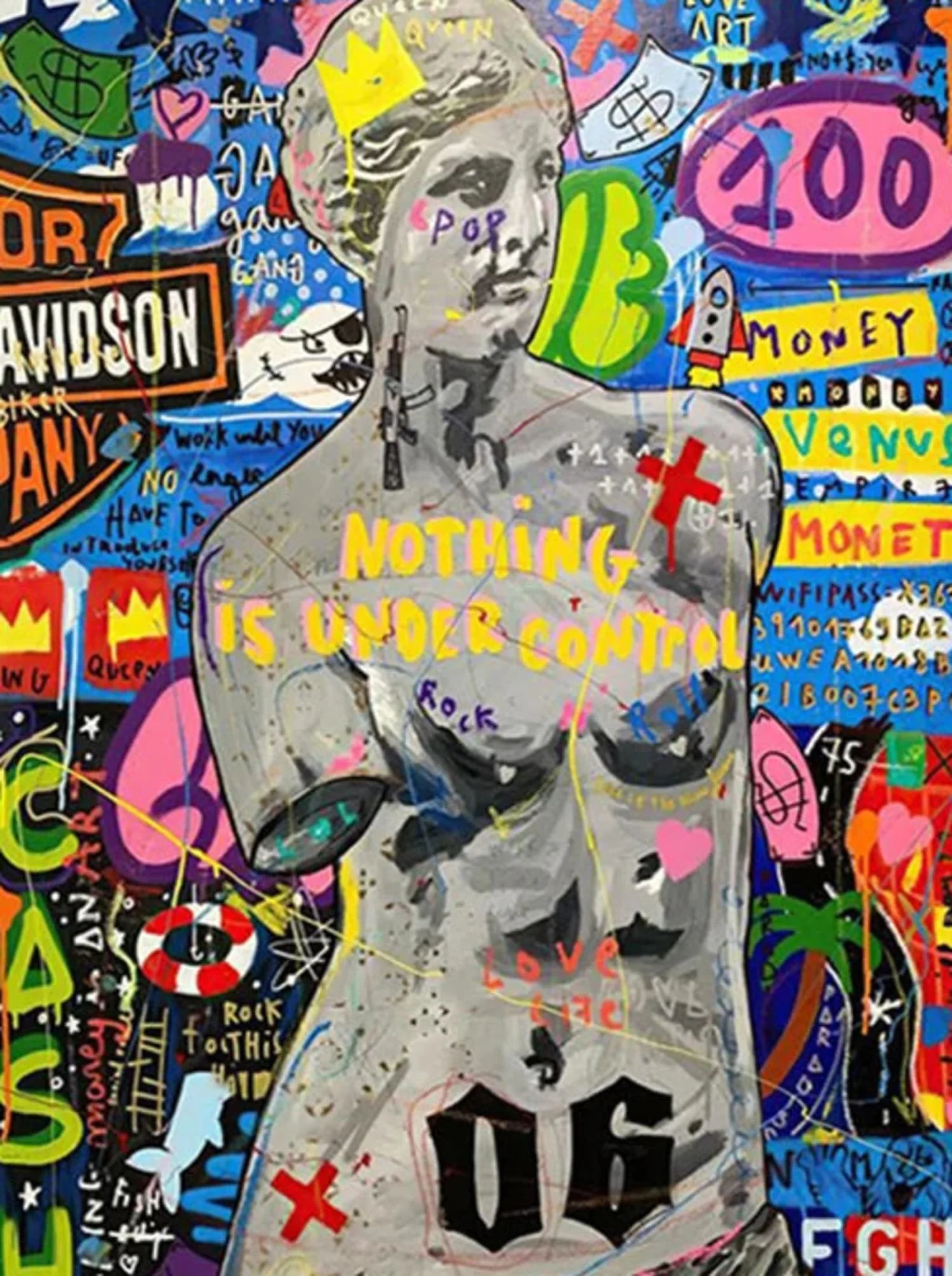 Graffiti Queen of England | Abstract Portrait - Image 4