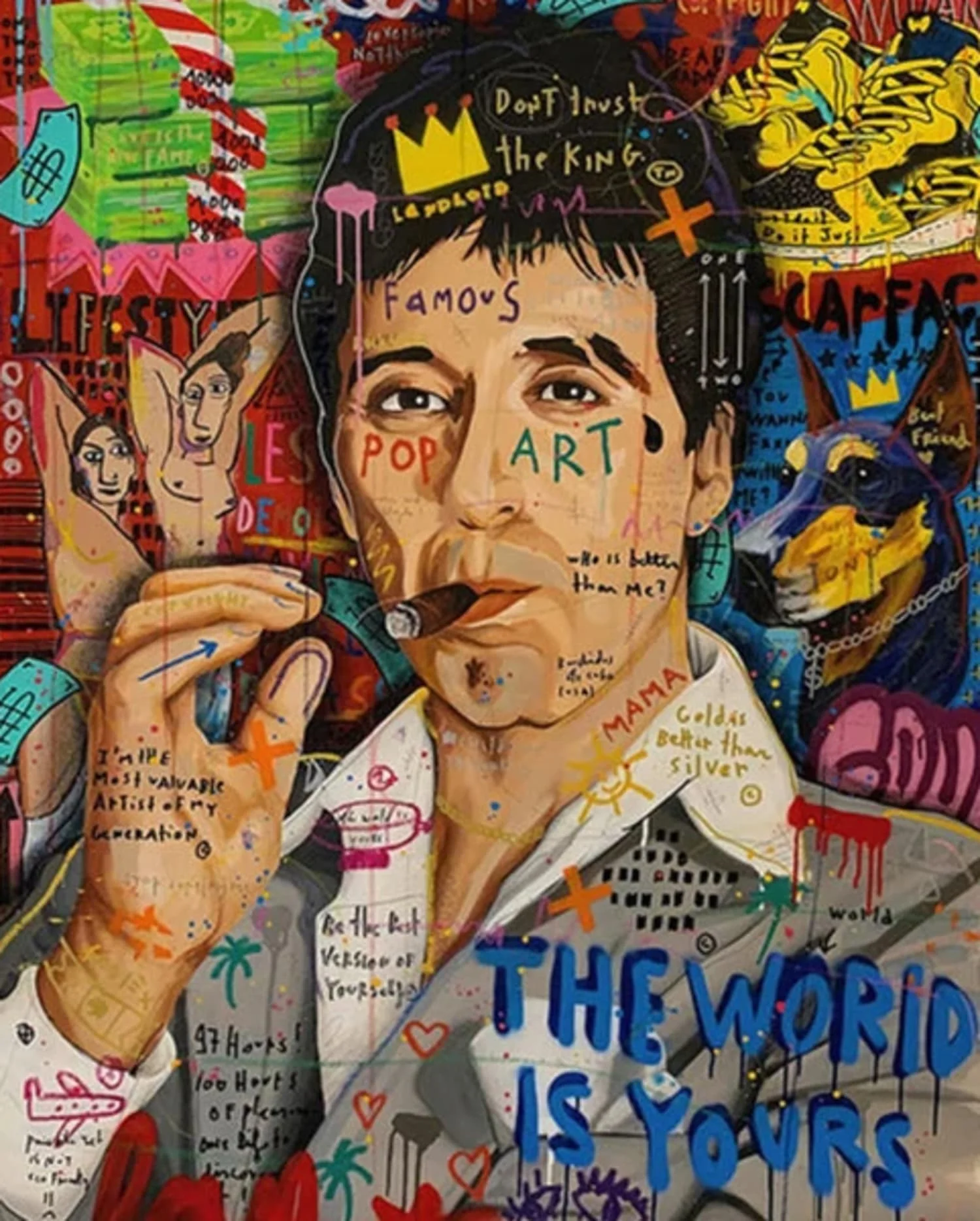 Tony Montana Portrait | Street Pop Graffiti - Image 4