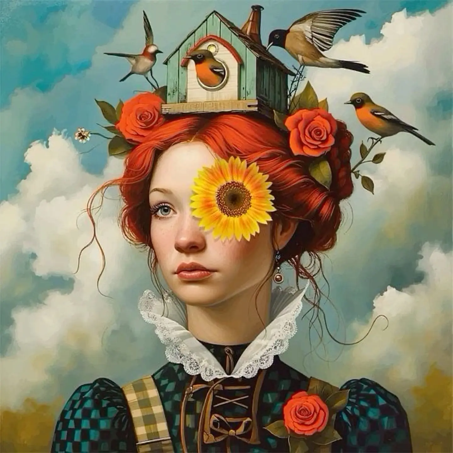 Floral Girl | Rustic Aviary Symphony - Image 2