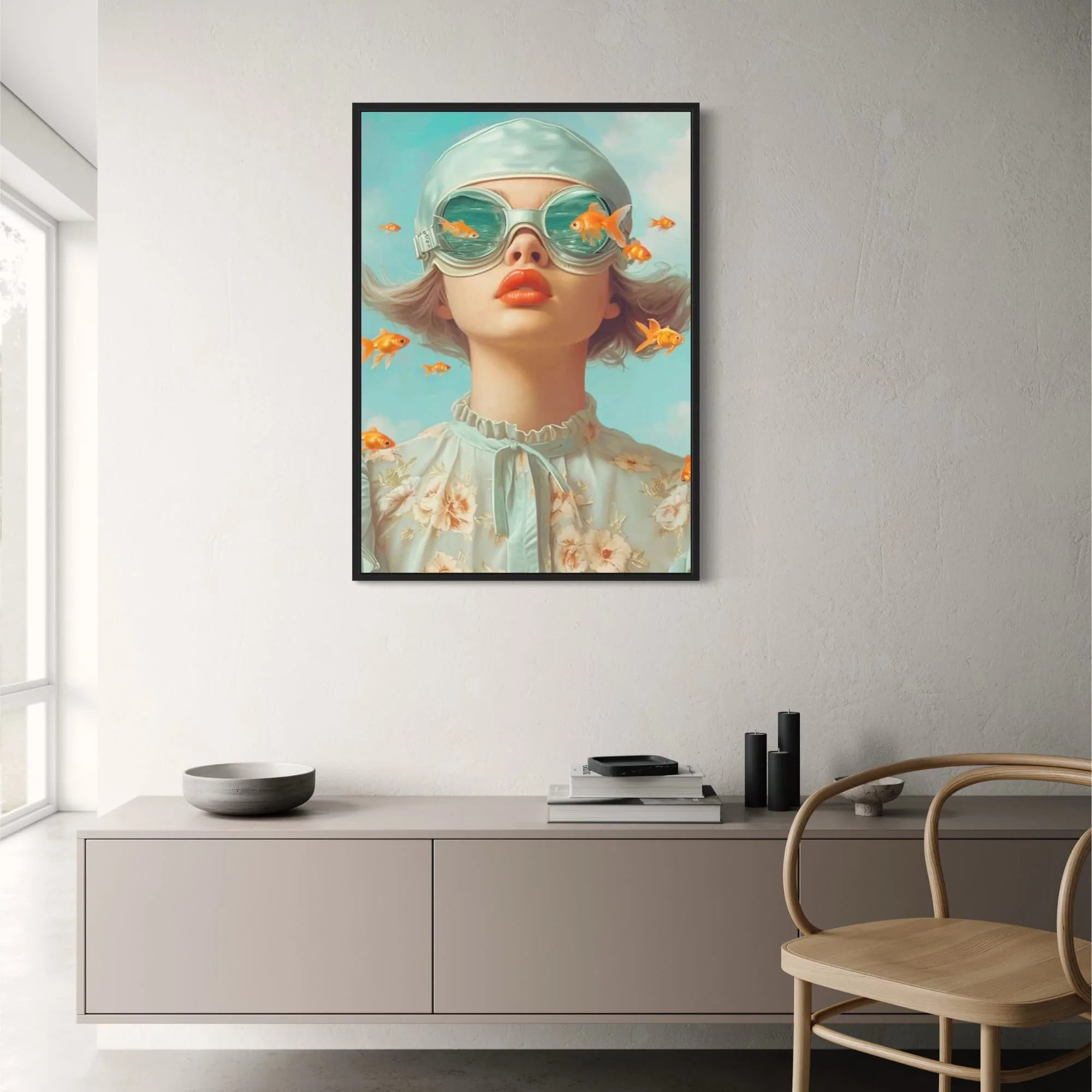 Aquatic Daydream | Floral Girl | Serene Aquamarine - Image 2
