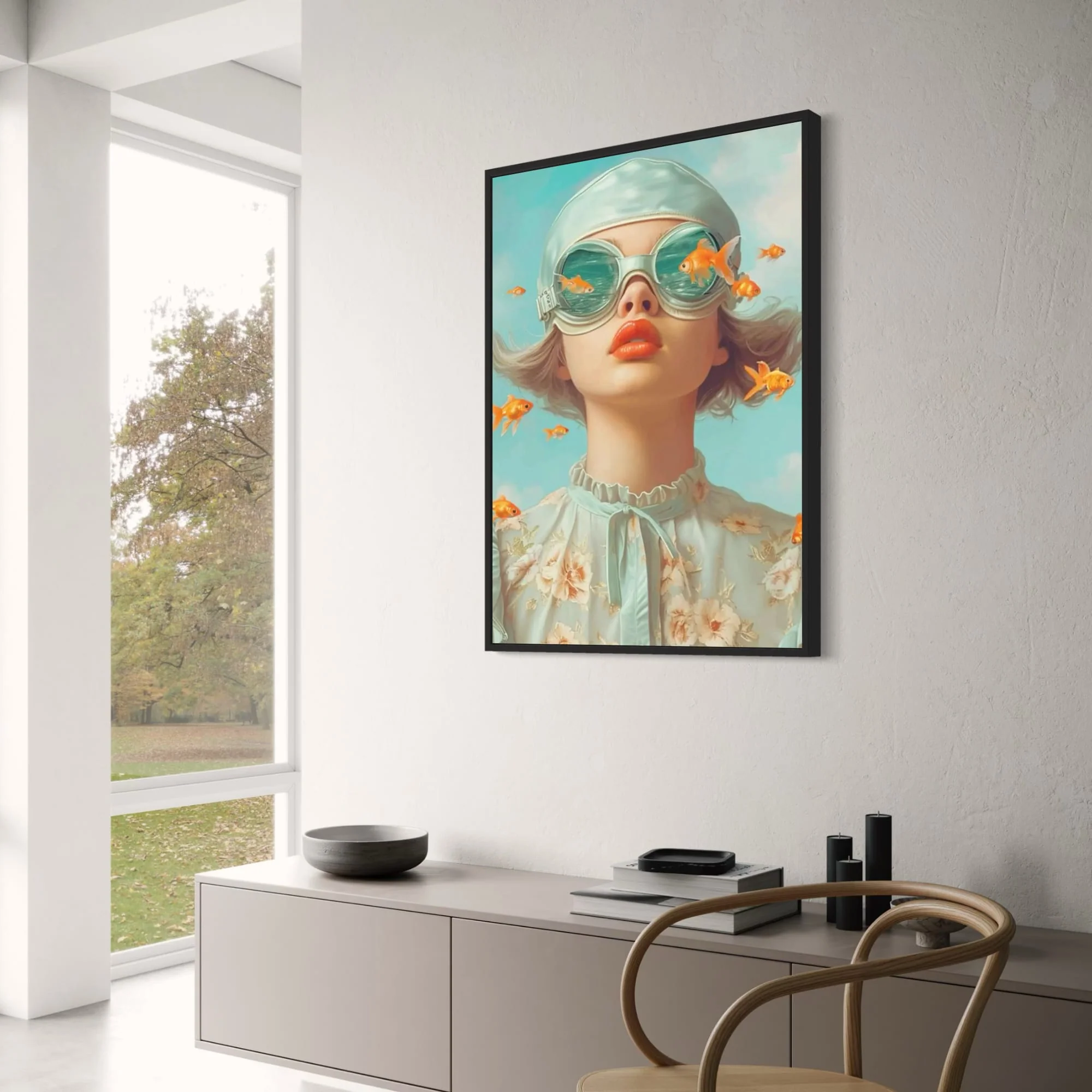 Aquatic Daydream | Floral Girl | Serene Aquamarine - Image 3