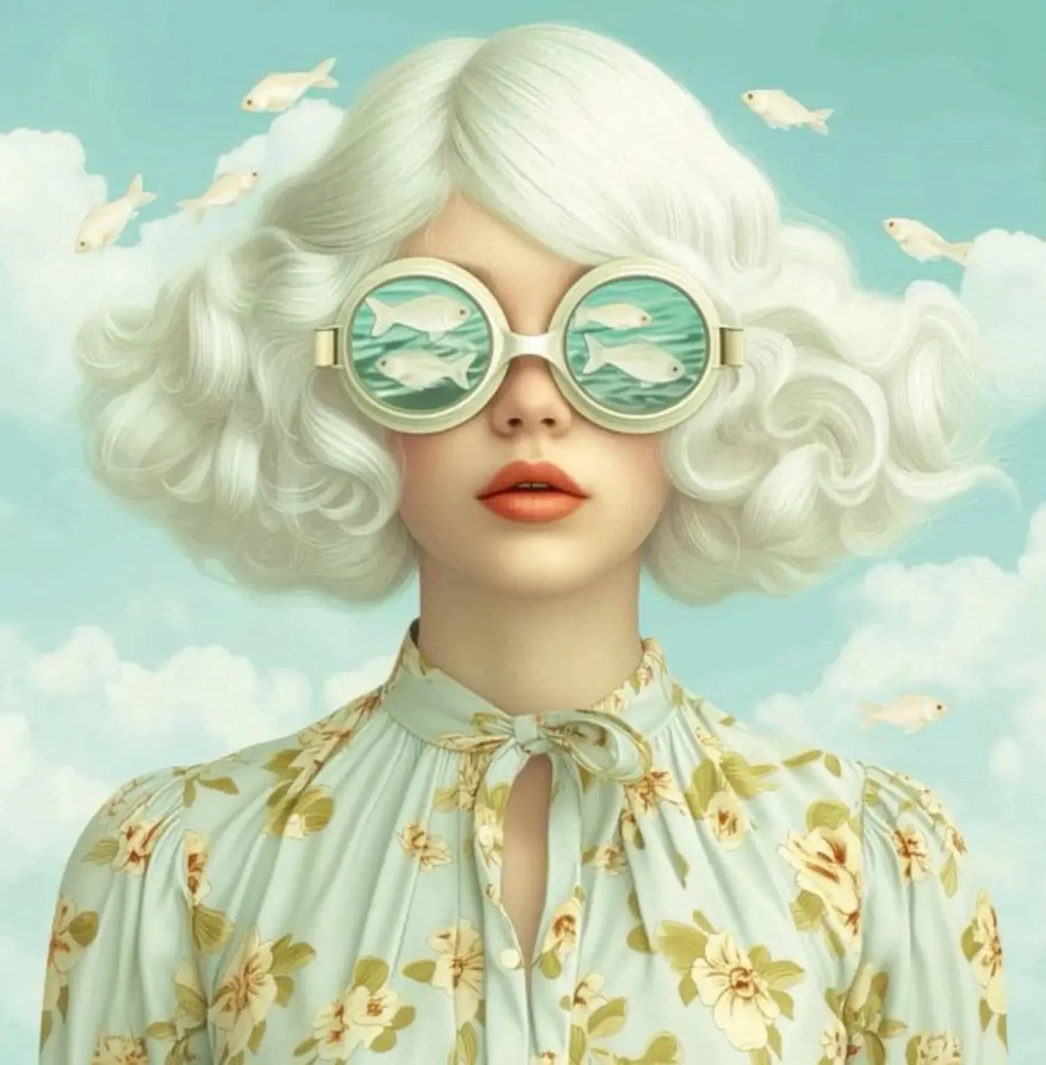 Floral Girl | Botanical Beauty with Sunglasses - Image 4