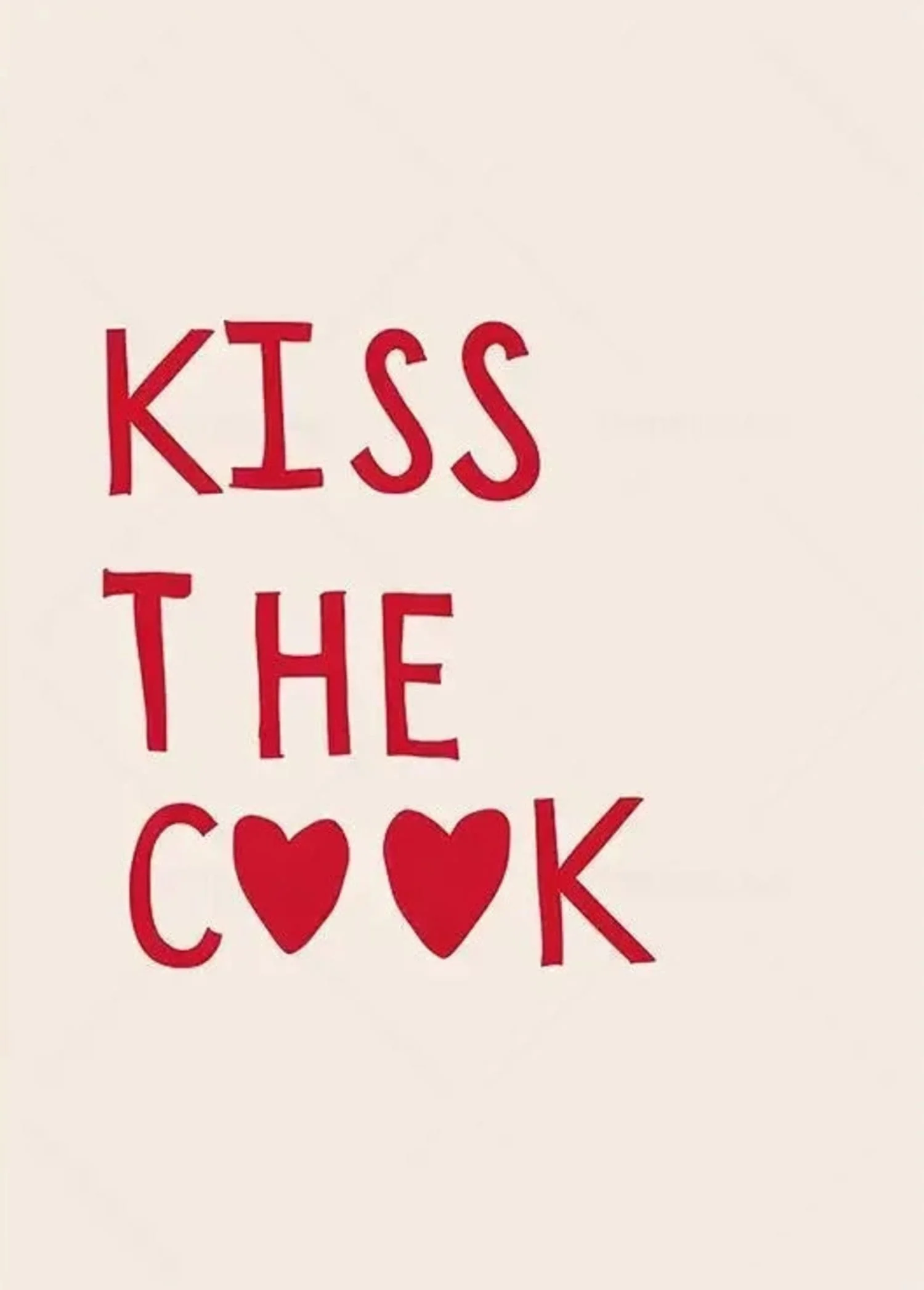 Minimalist Kitchen Art | Kiss The Cook | Black & White - Image 4