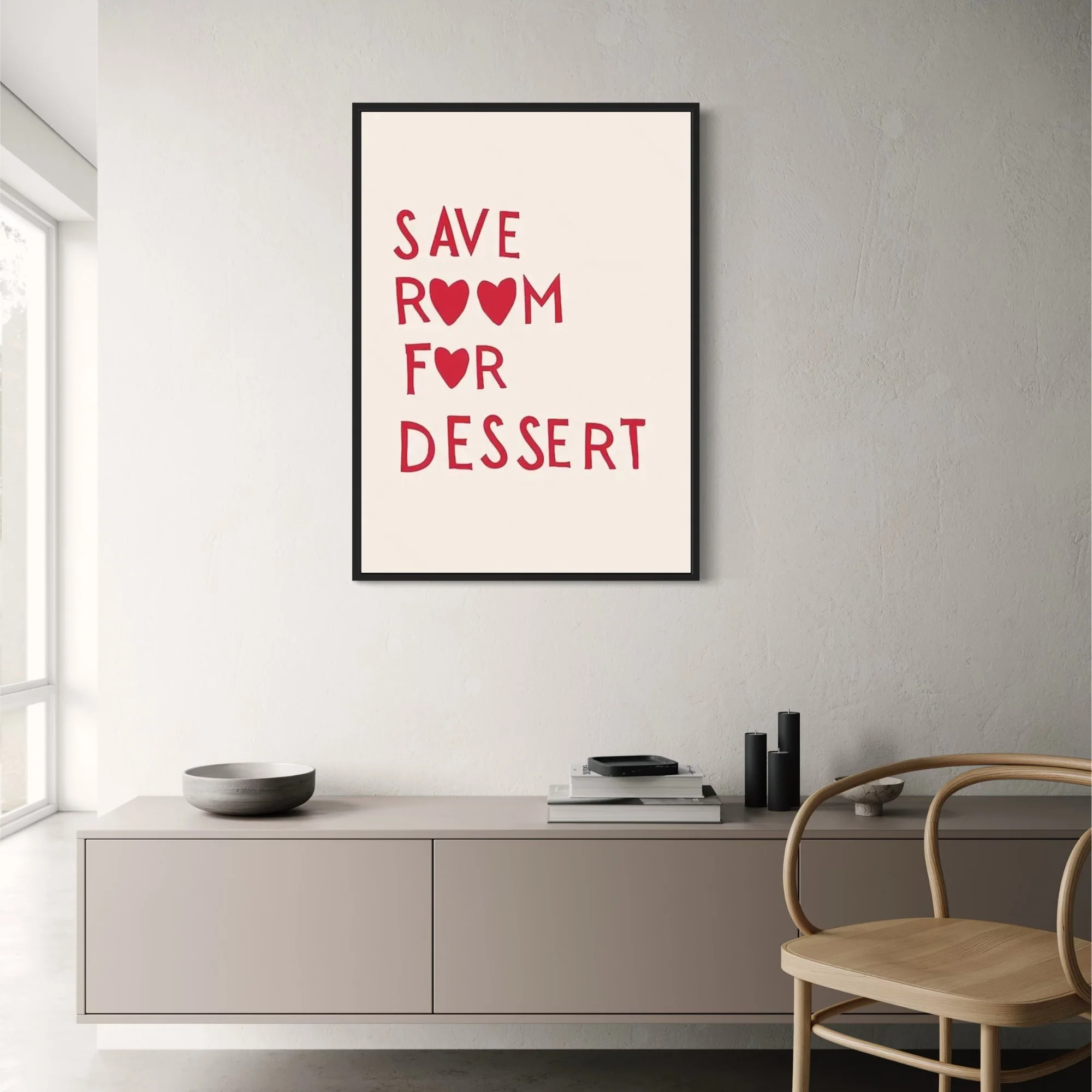 Minimalist Dessert Art | Monochrome Kitchen Decor - Image 2
