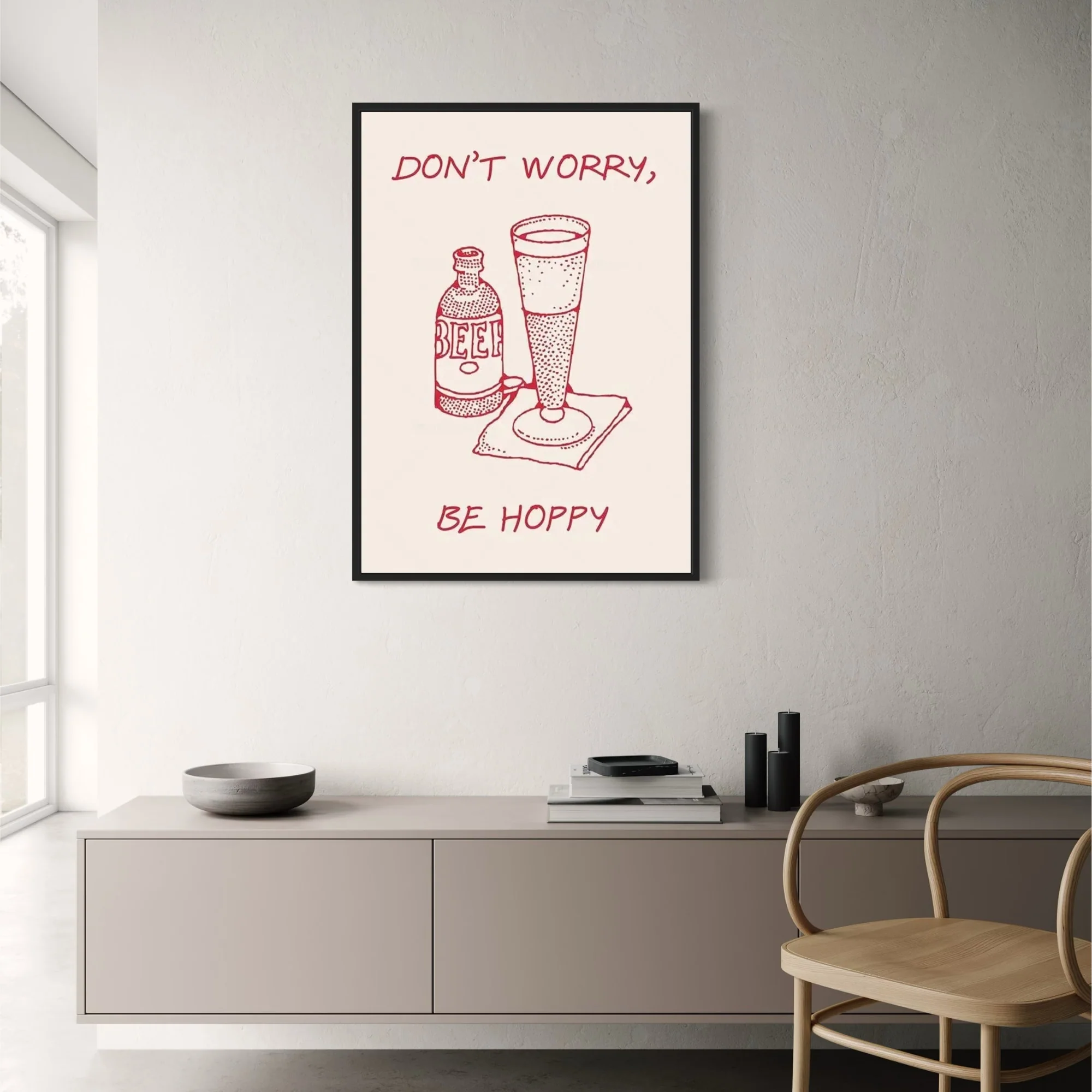 Minimalist Don't Worry Be Happy Quote - Image 2