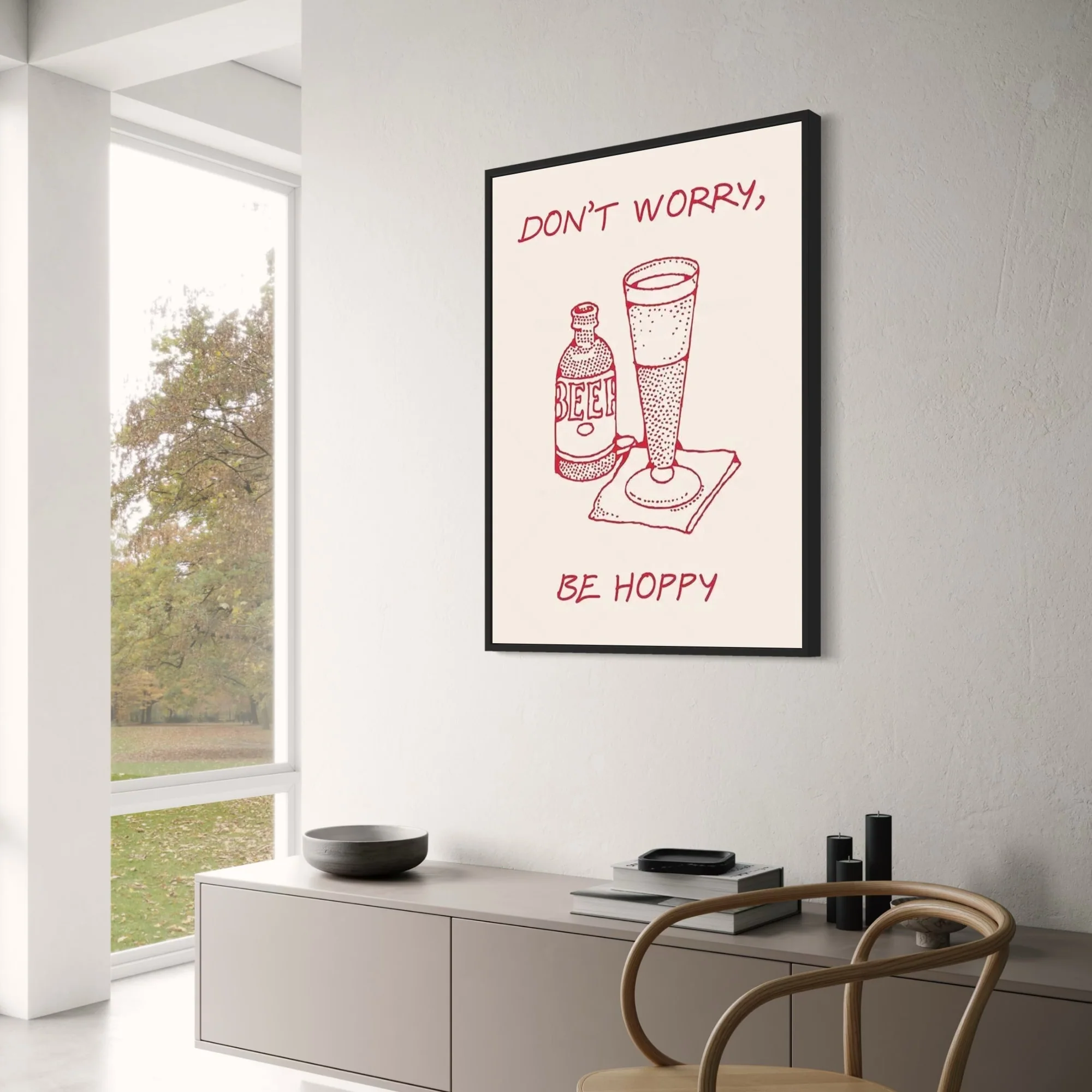 Minimalist Don't Worry Be Happy Quote - Image 3