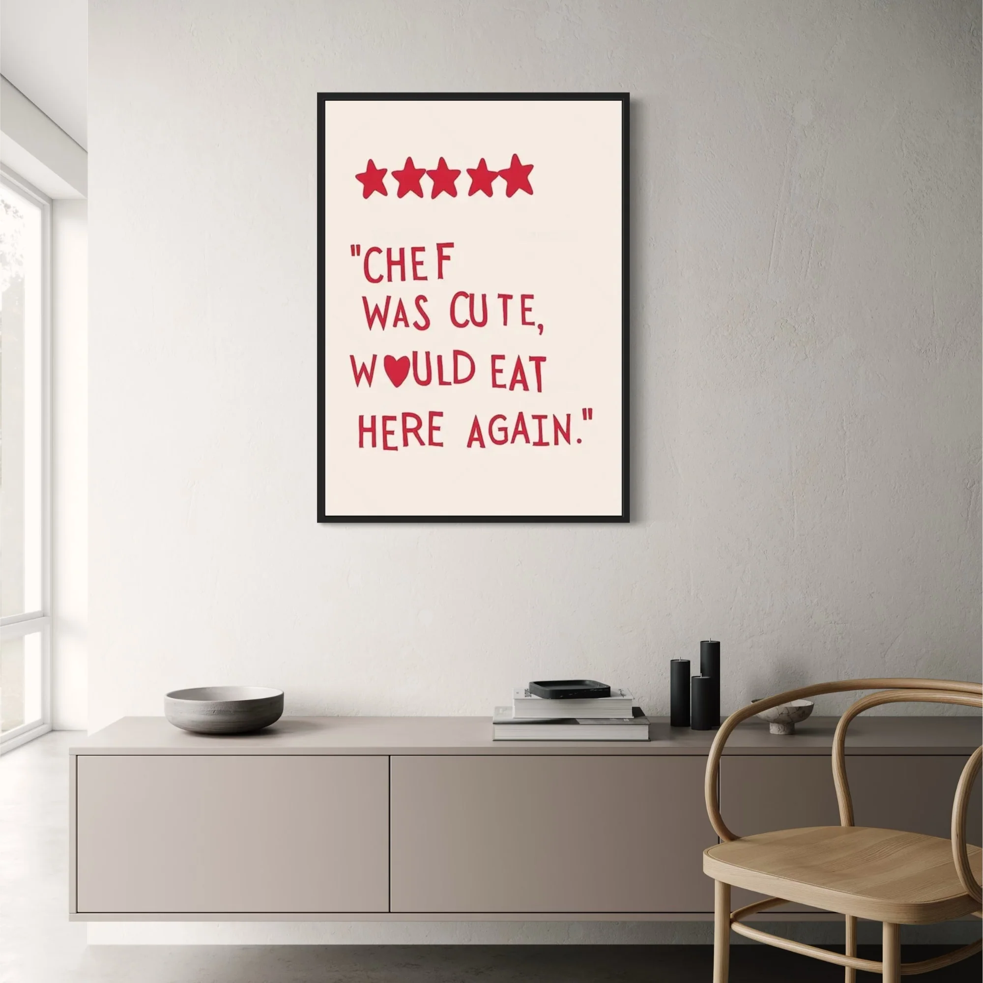 Minimalist Chef Illustration | Quirky Dining Art - Image 2