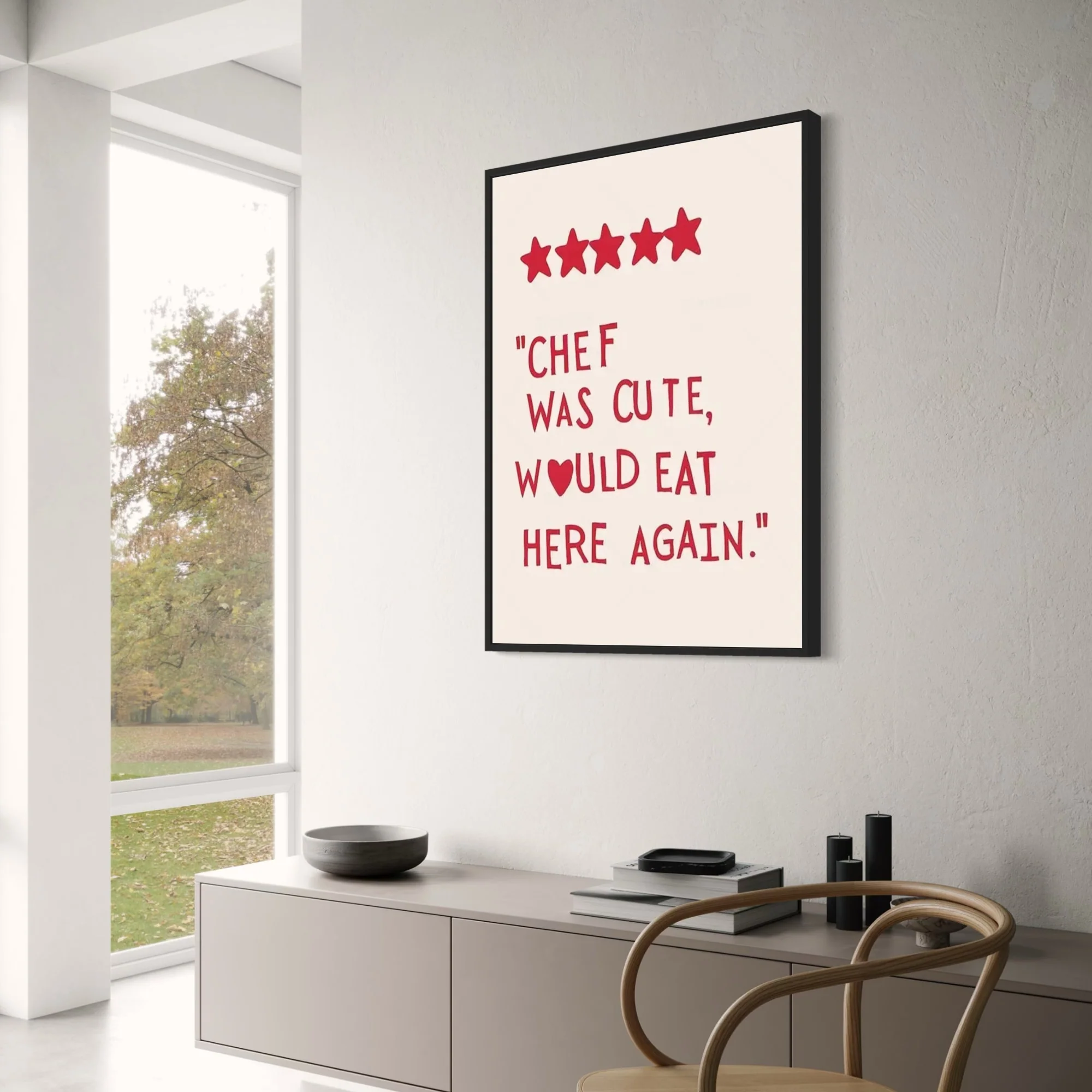 Minimalist Chef Illustration | Quirky Dining Art - Image 3