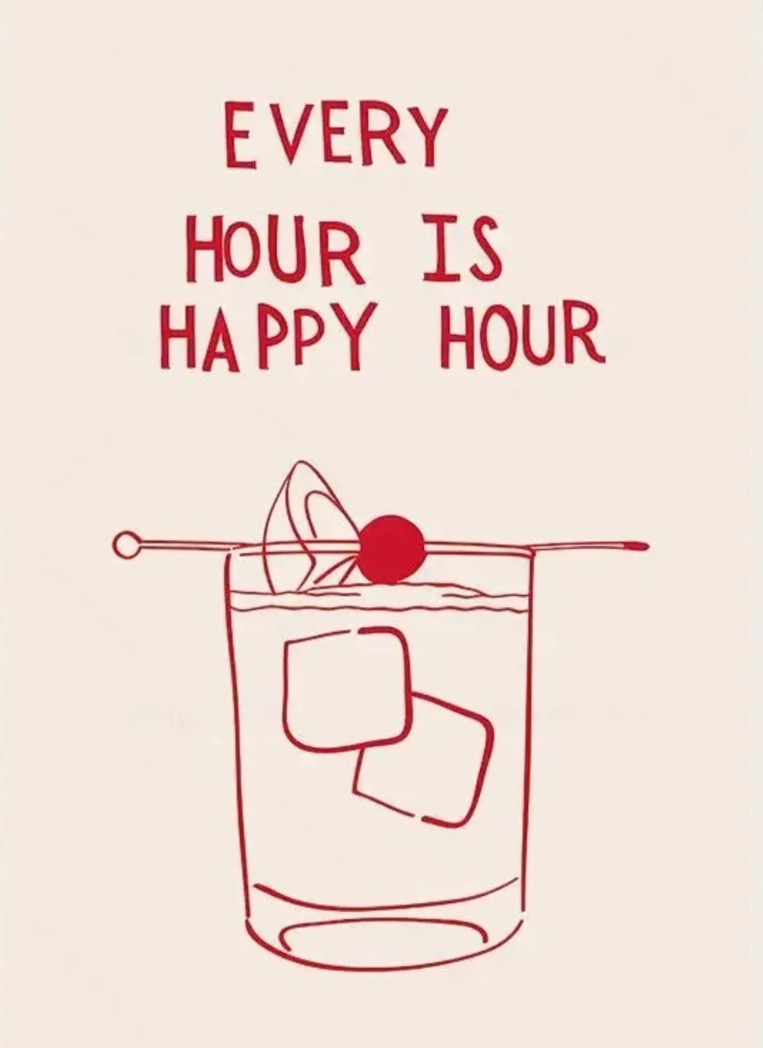 Minimalist Art | Every Hour Is Happy Hour - Image 4