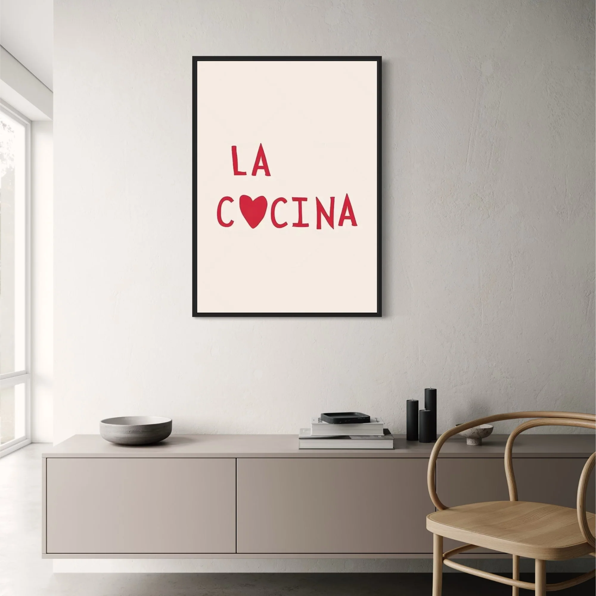 Minimalist Kitchen Art | Black & White Food Illustration - Image 2