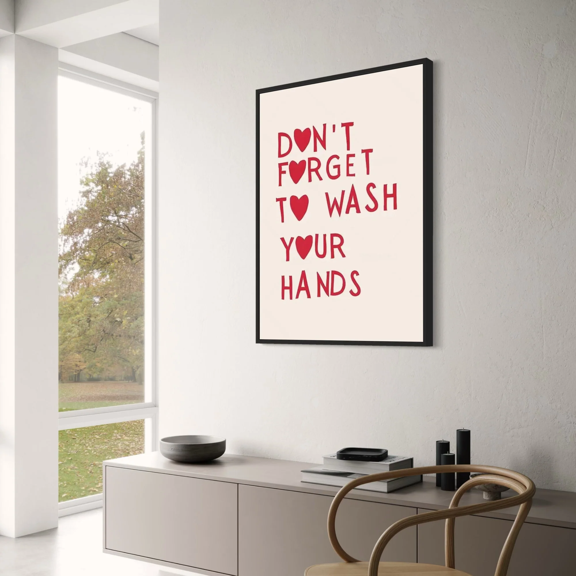 Minimalist Bathroom Art | Wash Your Hands Reminder - Image 3